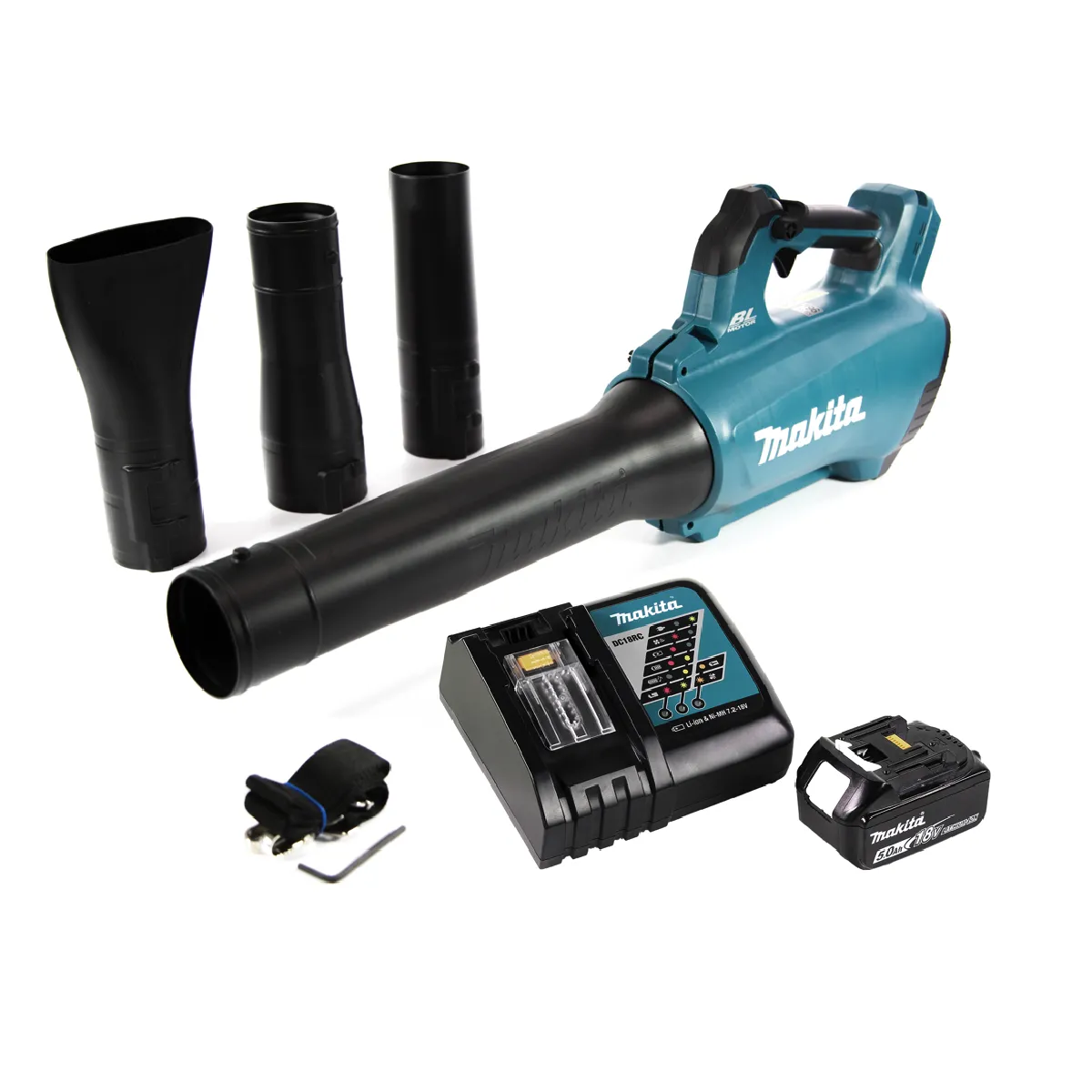 Makita DUB 184 RF Souffleur sans fil 18 V brushless + 2x Batteries 30 Ah + Chargeur - vue 1