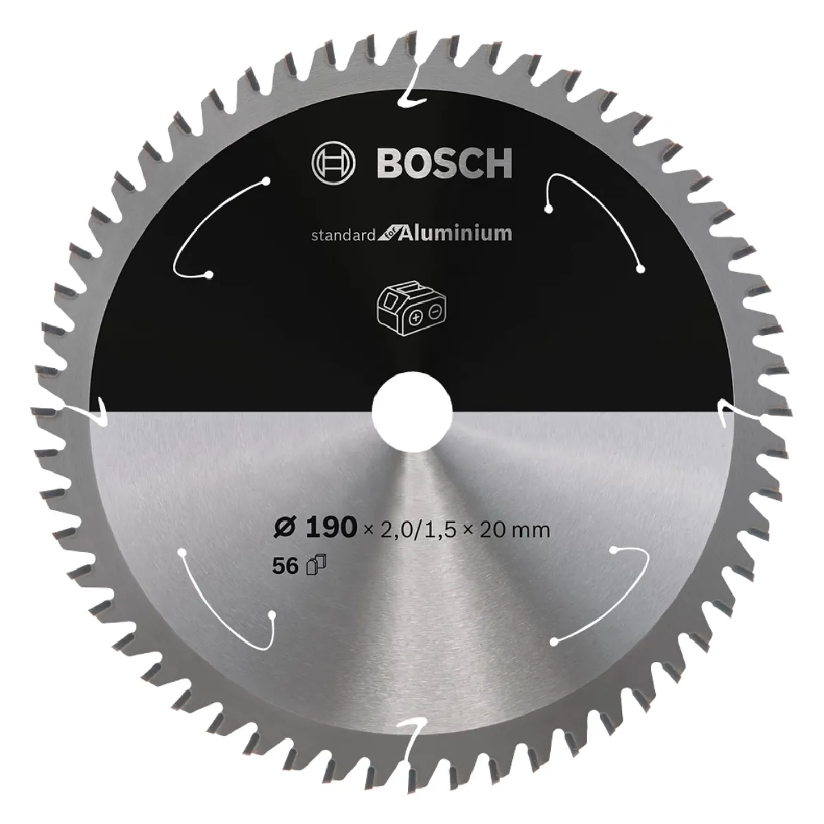 Lame de scie circulaire Standard for Aluminium Bosch Professional 190 x 20 x 2 mm 56 dents 2608837770
