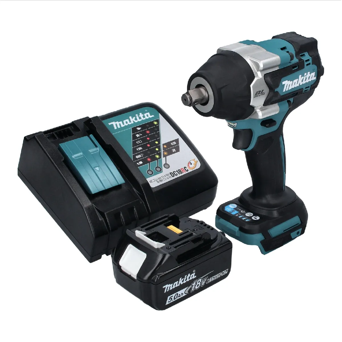 Makita DTW 700 RT1 Visseuse à chocs sans fil 18 V 700 Nm 1/2 XPT Brushless + 1x Batterie 5,0 Ah + Chargeur