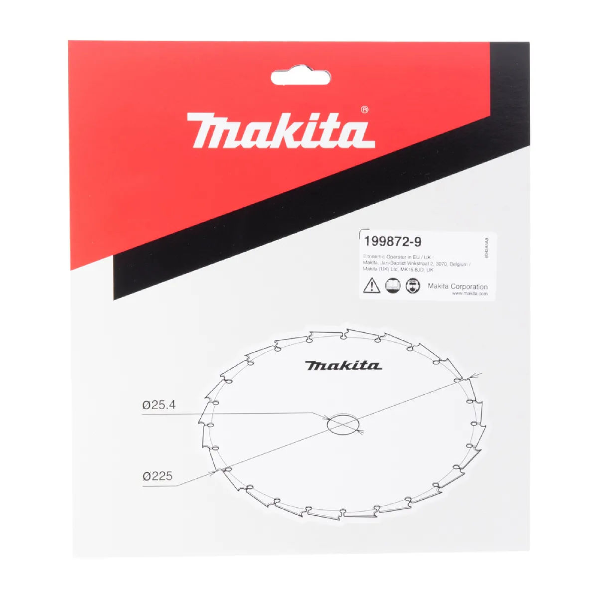 Lame pour débroussailleuse MAKITA 199872 9 255xX25 4x1 8mm 24T - vue 2