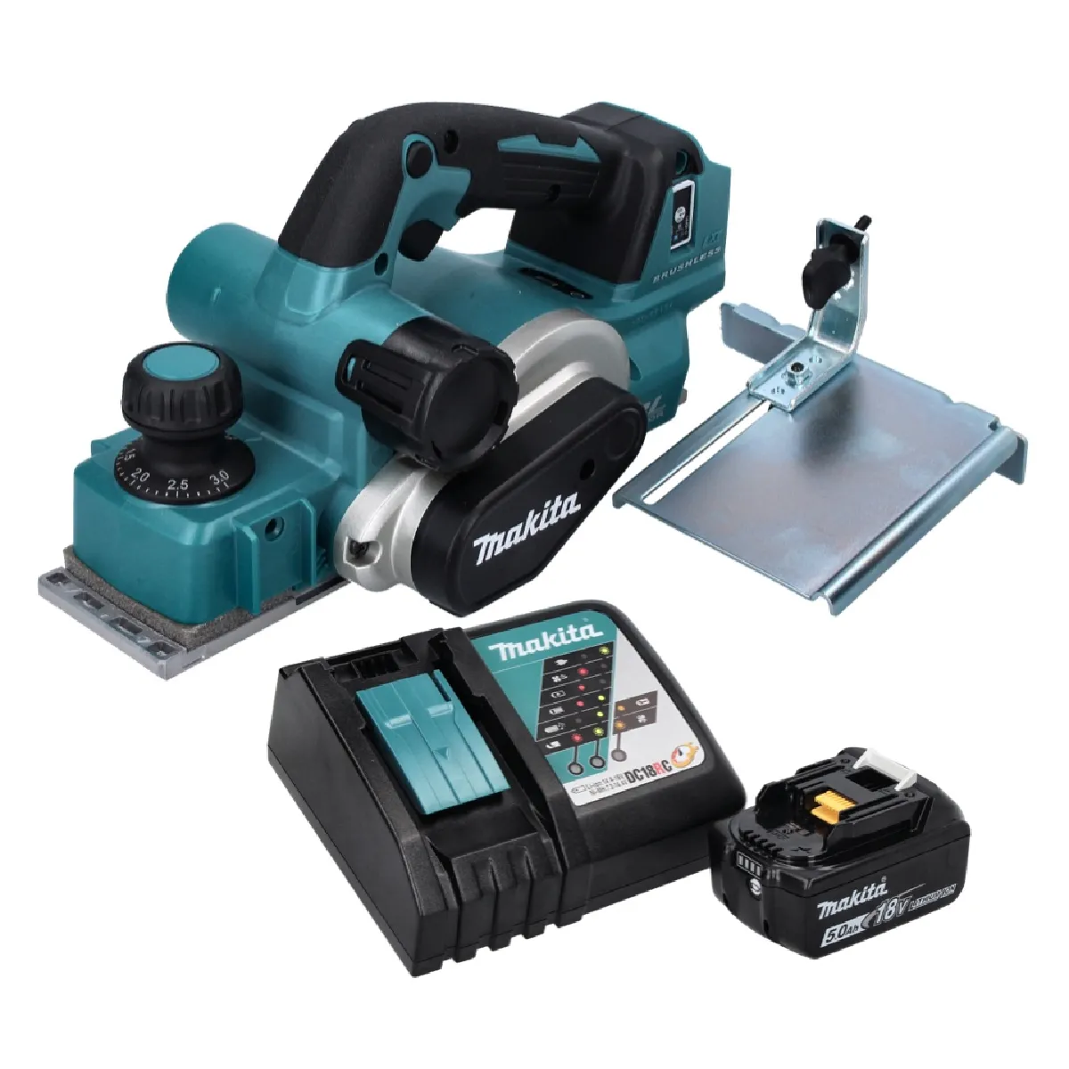 Makita DKP181RT1 Rabot sans fil 82mm 18V Brushless + 1x Batterie 5 0 Ah + Chargeur - vue 2