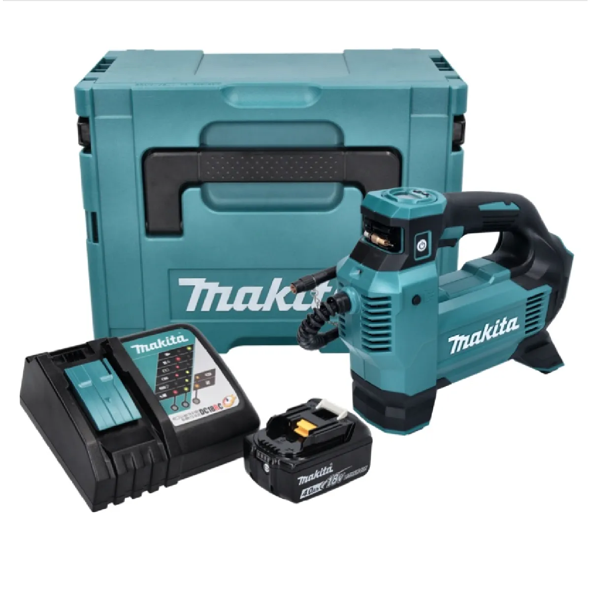 Makita DMP 181 RM1J Compresseur sur batterie 18 V 11 1 bar + 1x batterie 4 0 Ah + chargeur + Makpac