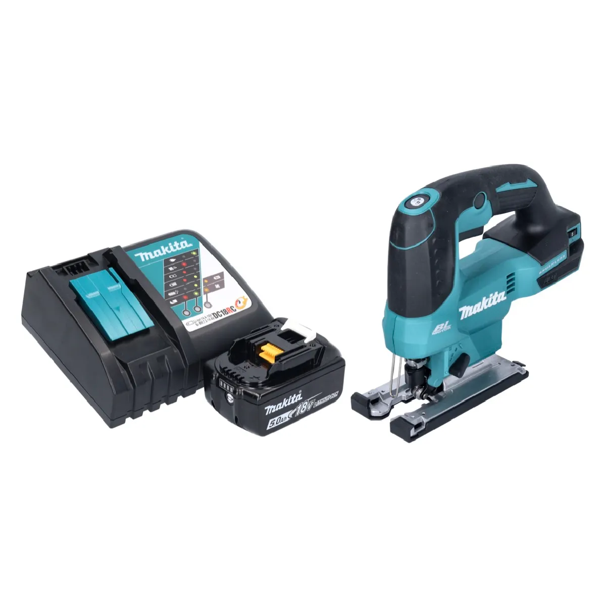 Makita DJV184RT1 Scie sauteuse sans fil 18V Brushless + 1x Batterie 5 0Ah + Chargeur - vue 2