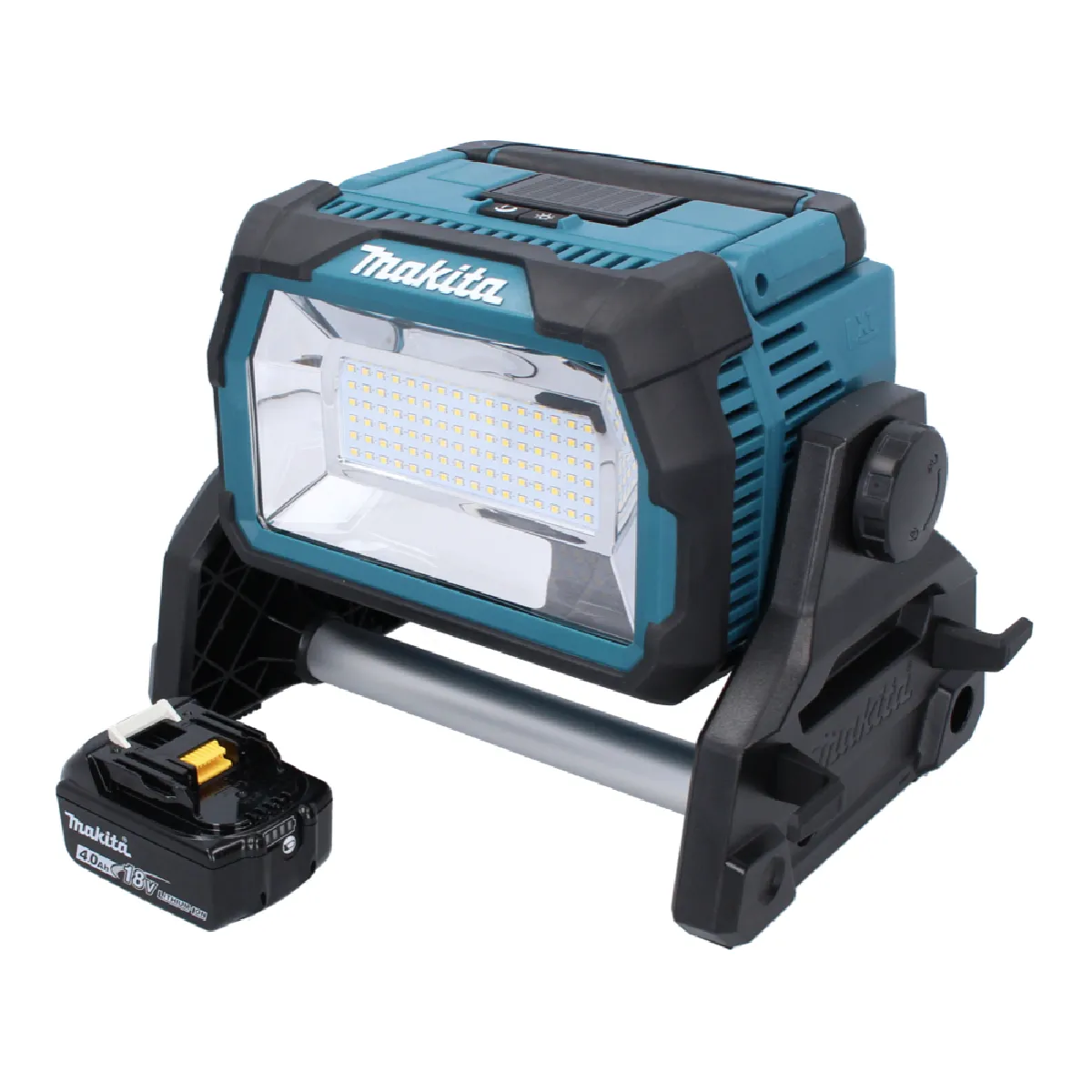 Makita DML 809 M1 Projecteur de chantier LED sans fil 18 V 10000 lm + 1x batterie 4 0 Ah sans chargeur