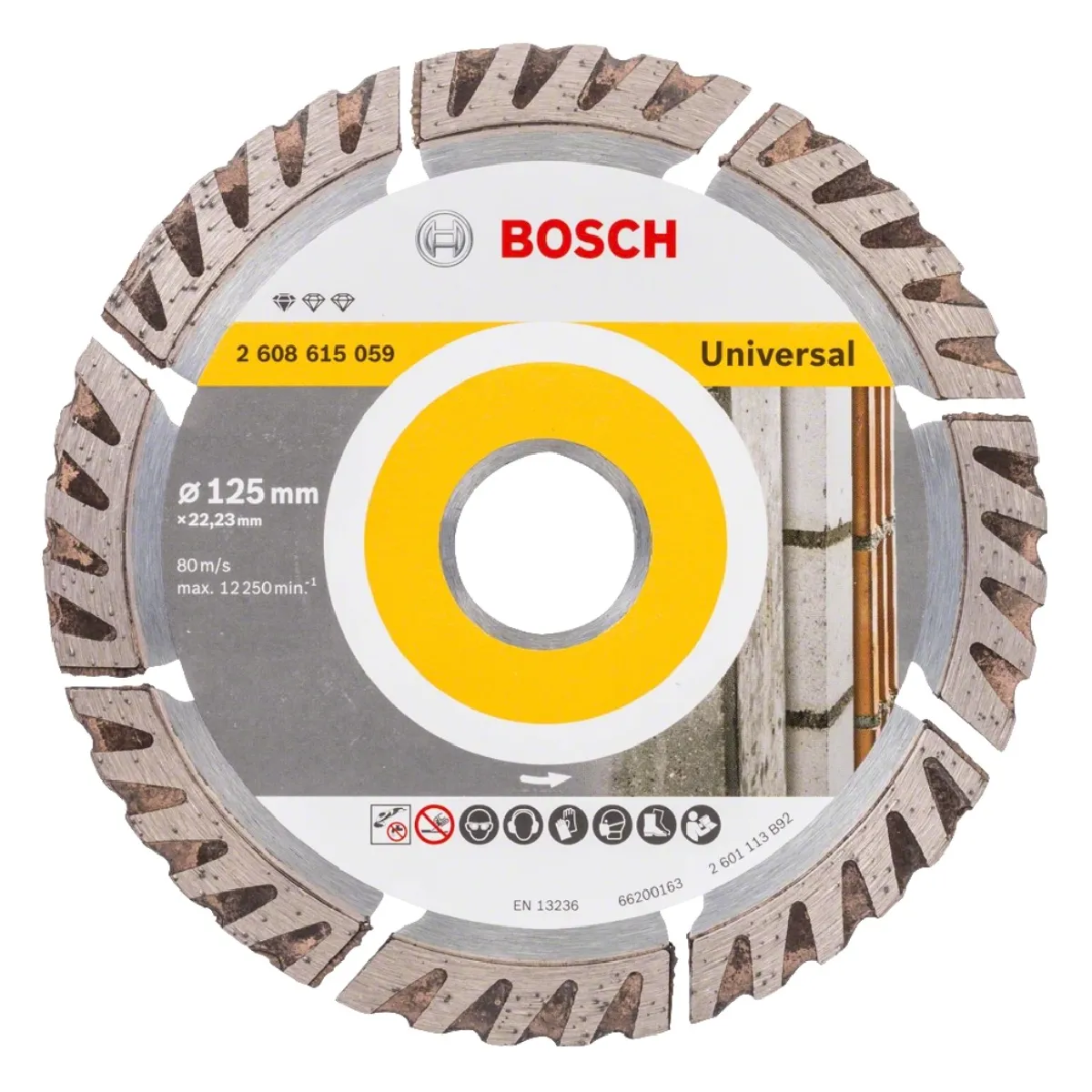 Disque à tronçonner diamanté Bosch Standard for Universal 125 x 2223 mm Béton et maçonnerie - vue 1