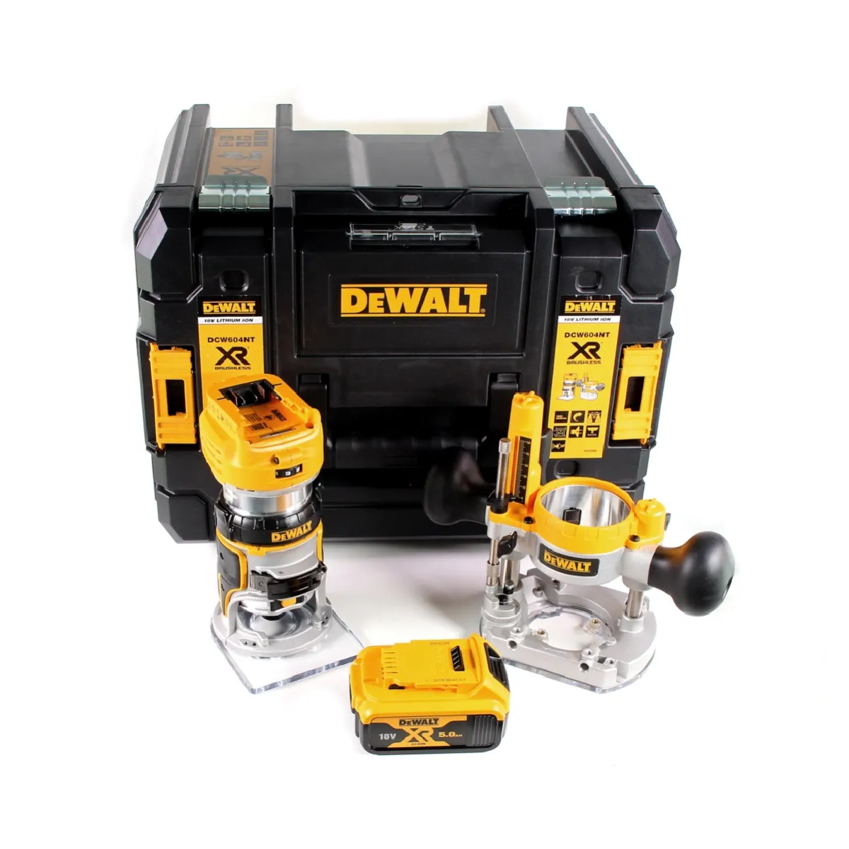 Fraiseuse Combinée Sans Fil DeWalt DCW 604 NT 18V 55mm Batterie 50 Ah TSTAK - vue 2