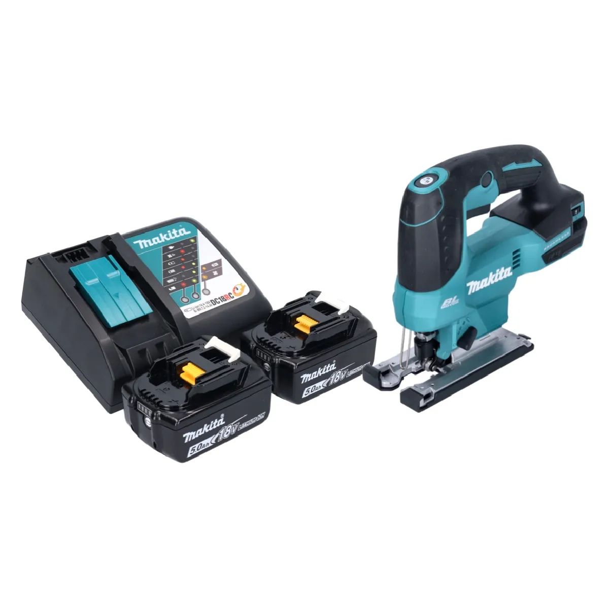 Makita DJV184RT Scie sauteuse sans fil 18V Brushless + 2x Batteries 5 0Ah + Chargeur - vue 2