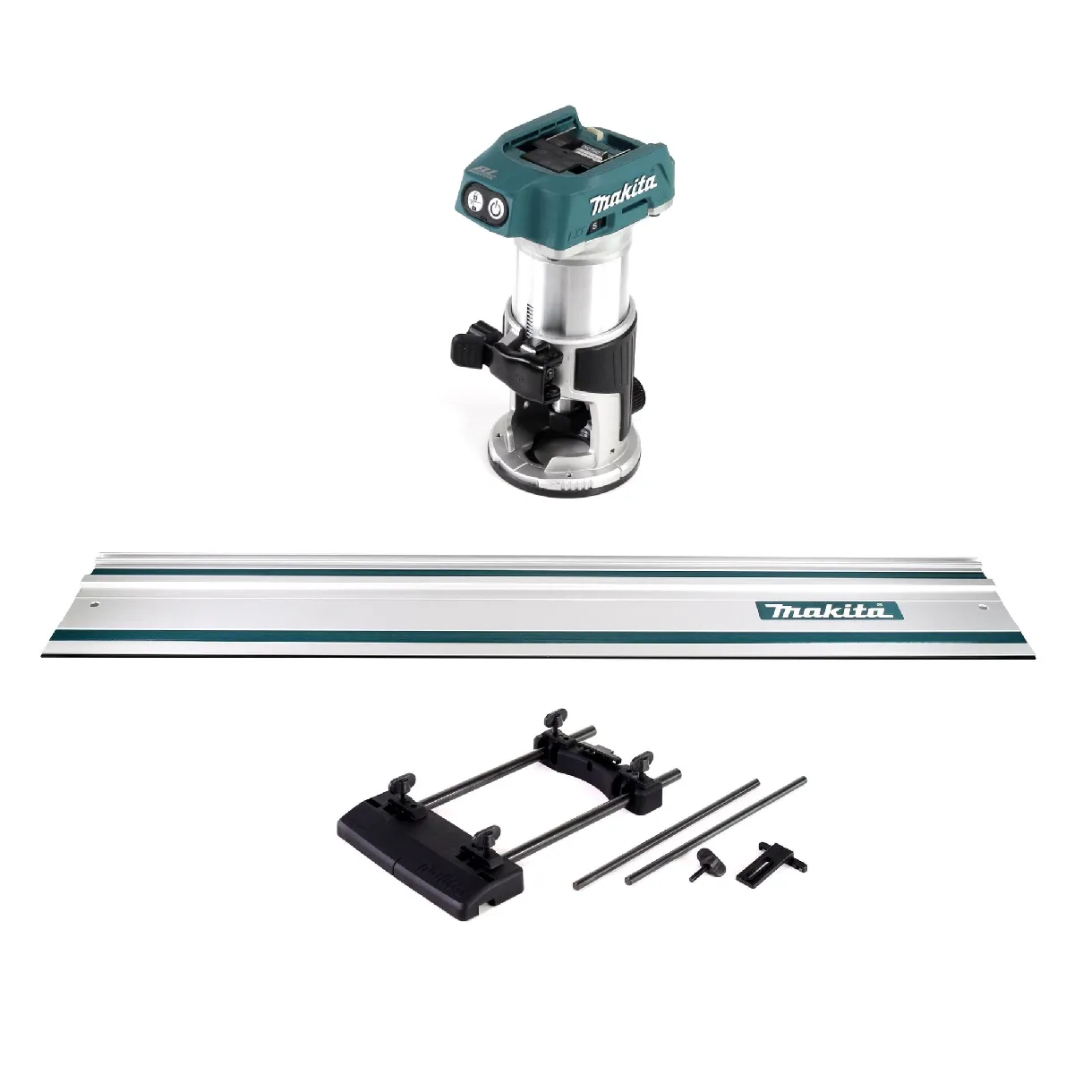 Fraiseuse Multifonctions Sans Fil Makita DRT 50 Z 18V Brushless Rail de Guidage 1000mm - vue 2