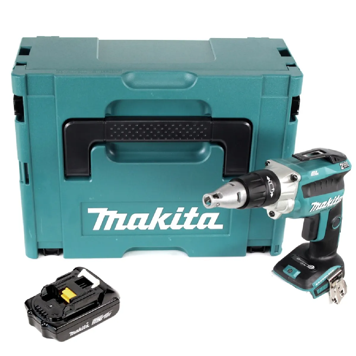 Makita DFS 250 A1J Visseuse plaque de plâtre sans fil Brushless 18V + 1x Batterie 2 0 Ah + Coffret Makpac sans chargeur - vue 1
