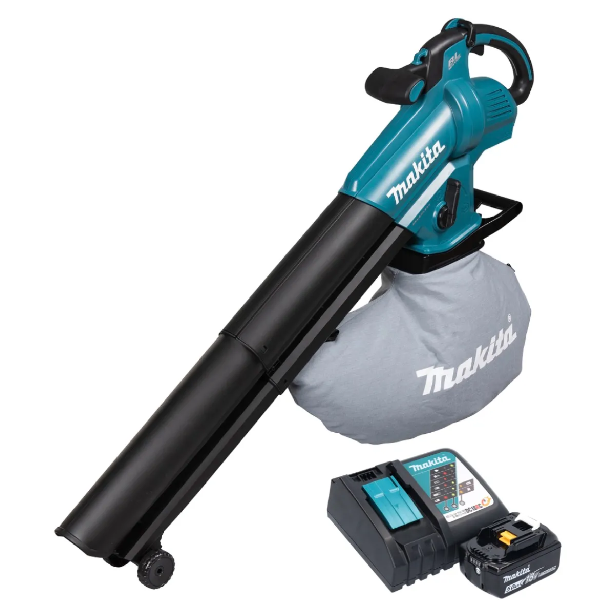 Makita DUB 187 RT Souffleur et aspirateur de feuilles sans fil 18 V Brushless + 1x batterie 5 0 Ah + chargeur - vue 2
