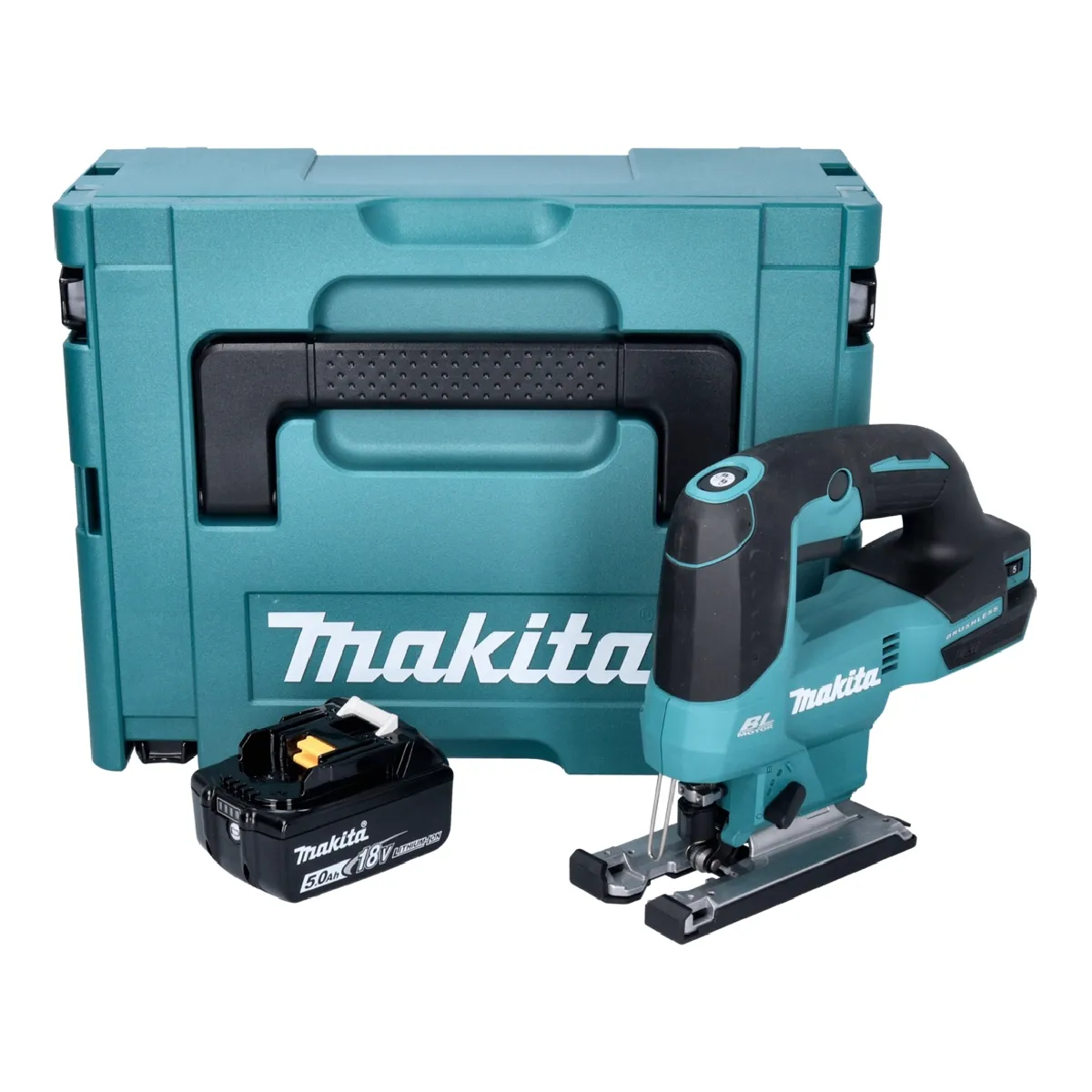 Makita DJV184T1J Scie sauteuse sans fil 18V Brushless + 1x Batterie 5 0Ah + Coffret Makpac sans chargeur - vue 2