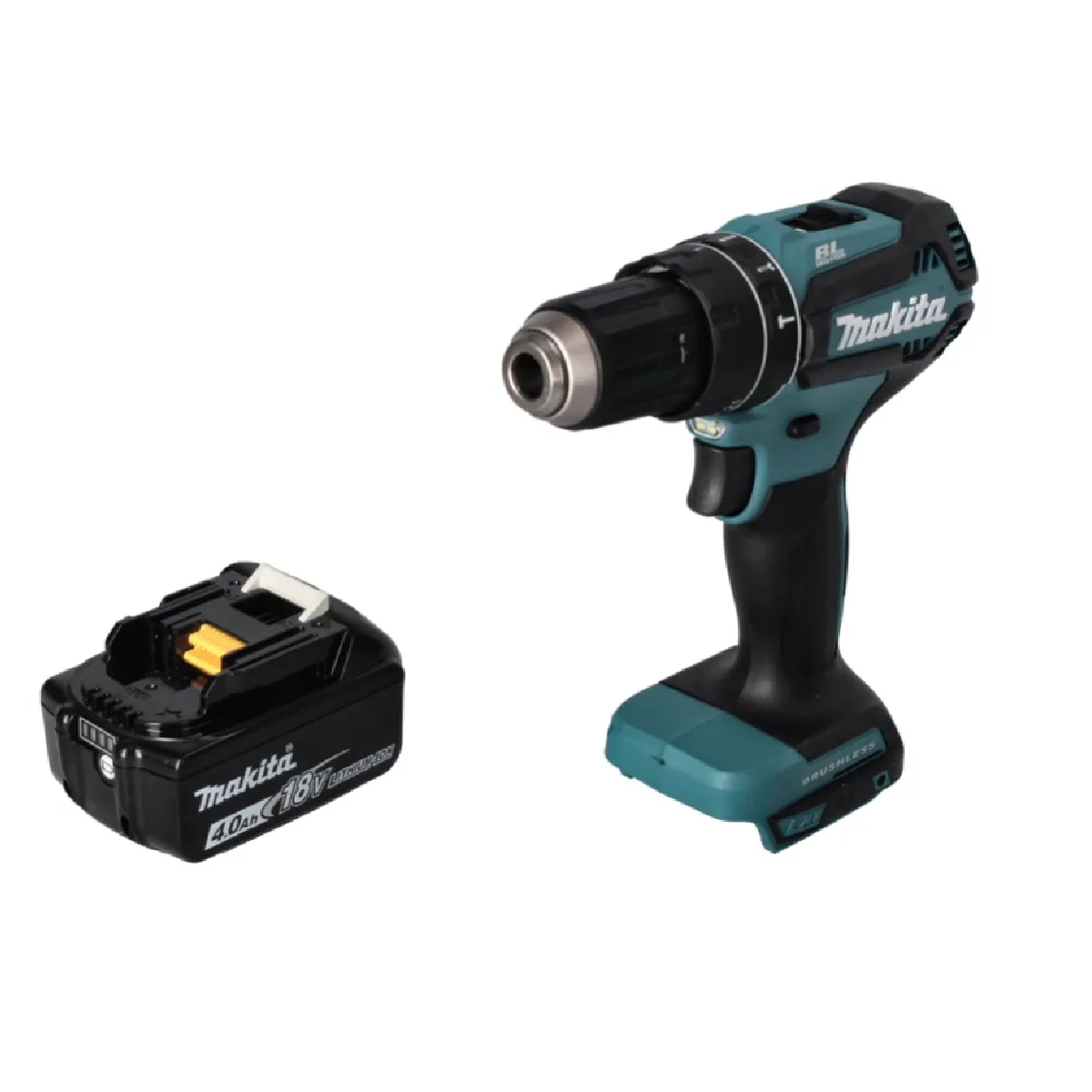 Makita DHP 485 RM Perceuse visseuse à percussion sans fil 18 V 50 Nm Brushless + 2x batterie 4 0 Ah + chargeur