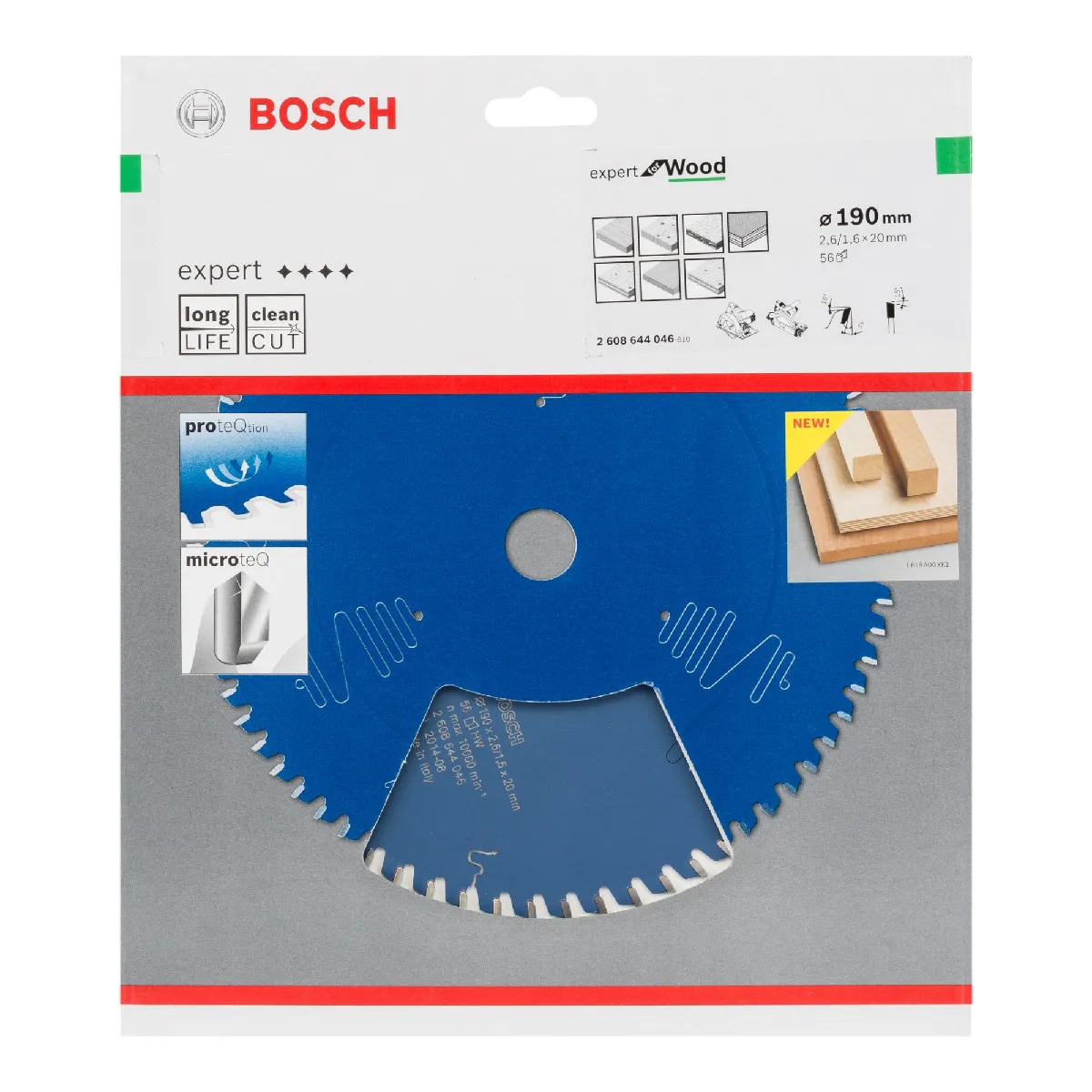 Lame de scie circulaire Bosch Expert for Wood 190 x 20 x 2 6 mm 56 dents pour le bois 2608644046