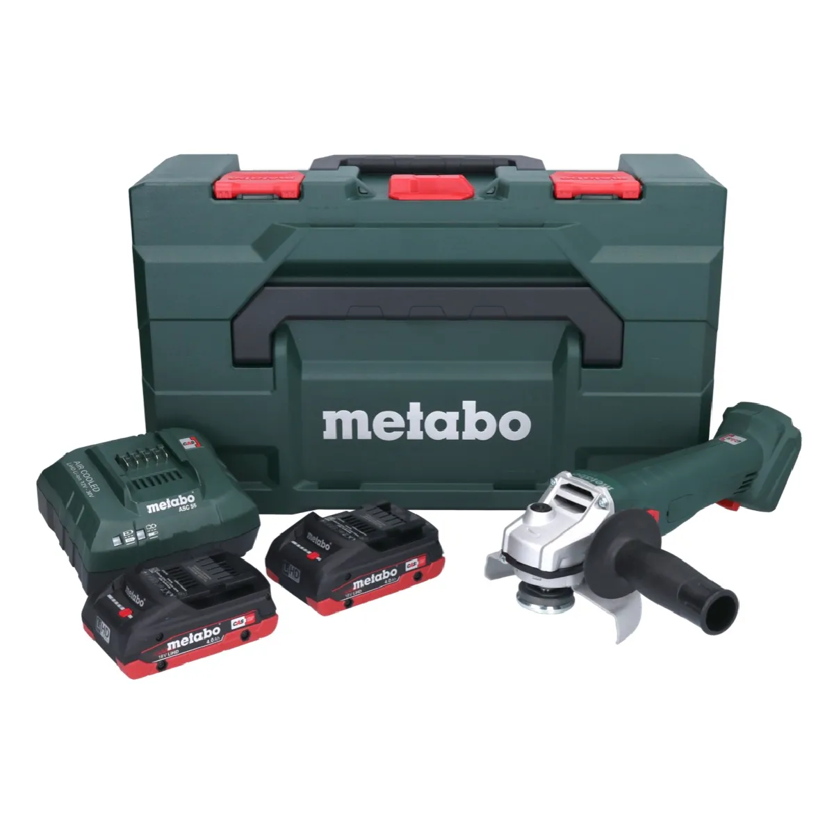 Metabo W 18 7 125 Meuleuse d'angle sans fil 18 V 125 mm + 2x batterie 4 0 Ah + chargeur + metaBOX