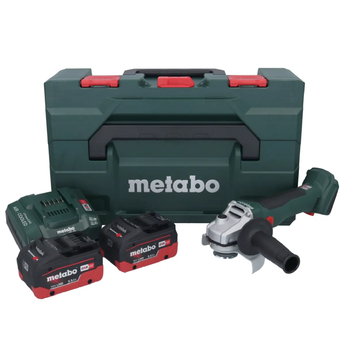 Metabo W 18 BL 9 125 Meuleuse d'angle sans fil 18 V 125 mm Brushless + 2x batterie 5 5 Ah + chargeur + metaBOX