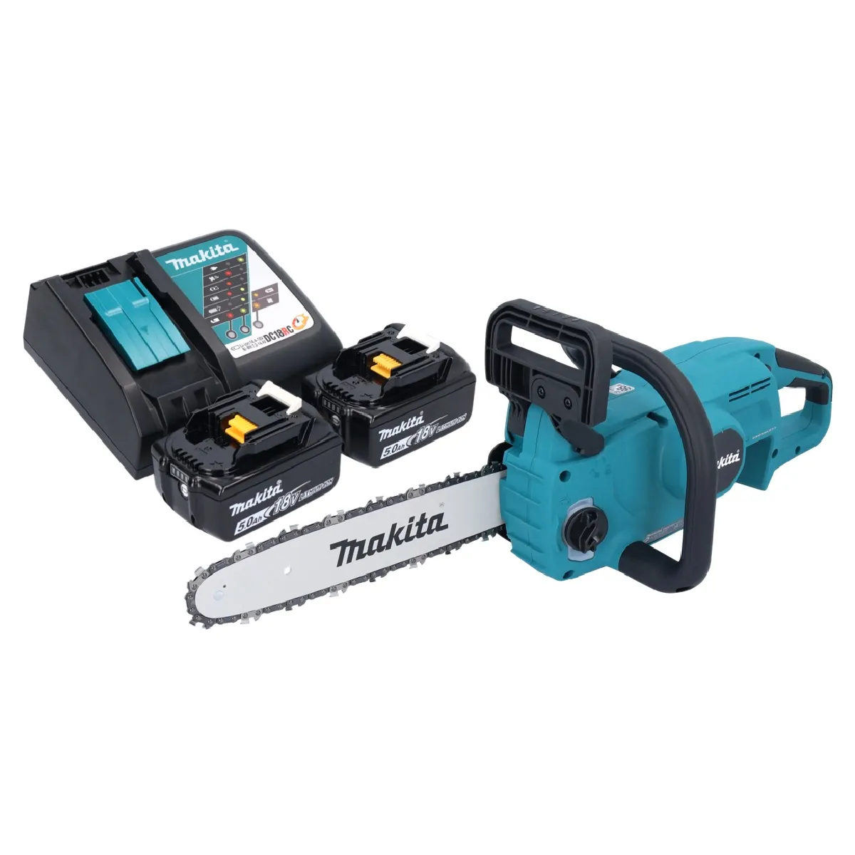 Makita DUC 307 RTX2 tronçonneuse sans fil 18 V 30 cm 77 / sans balais + 2x batterie 50 Ah + chargeur - vue 3