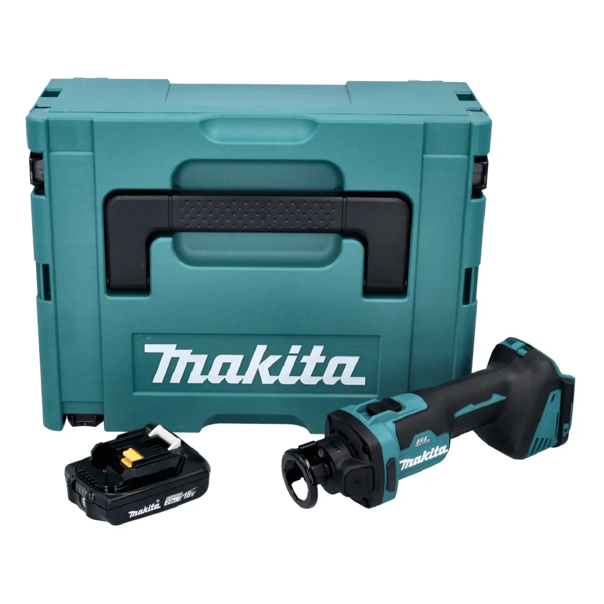 Makita DCO 181 A1J Trancheuse rotative sans fil 18 V 32000 trmin Brushless + 1x batterie 2 0 Ah + Makpac sans chargeur - vue 1