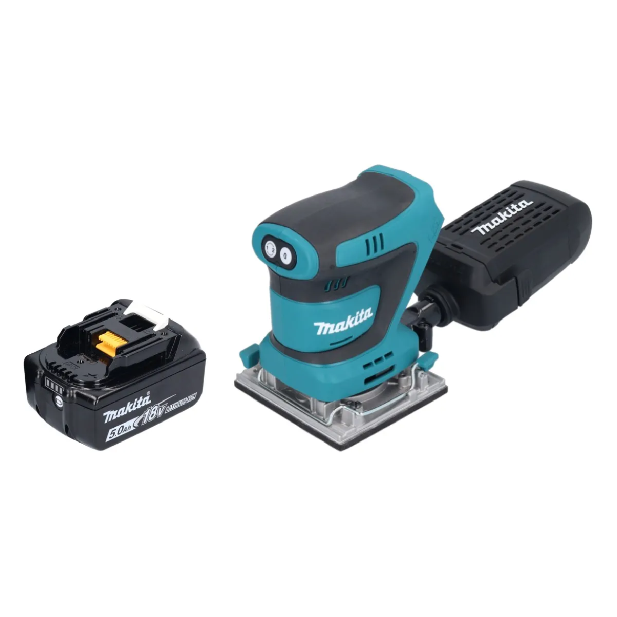 Makita DBO 484 T1 Ponceuse vibrante sans fil 18 V 112 x 102 mm + 1x batterie 5 0 Ah sans chargeur
