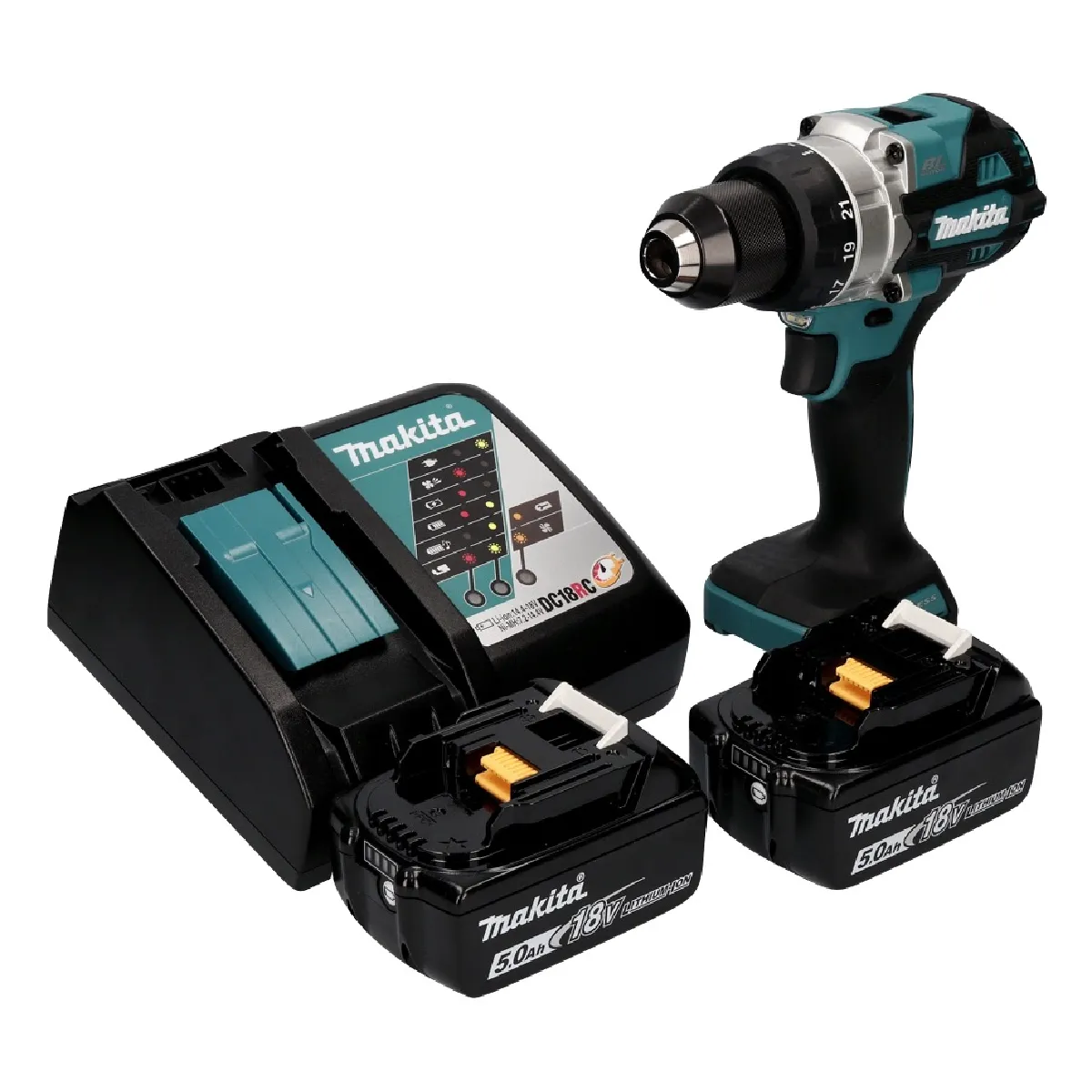 Perceuse visseuse sans fil Makita DDF 486 RT 18V 130 Nm Brushless - vue 2