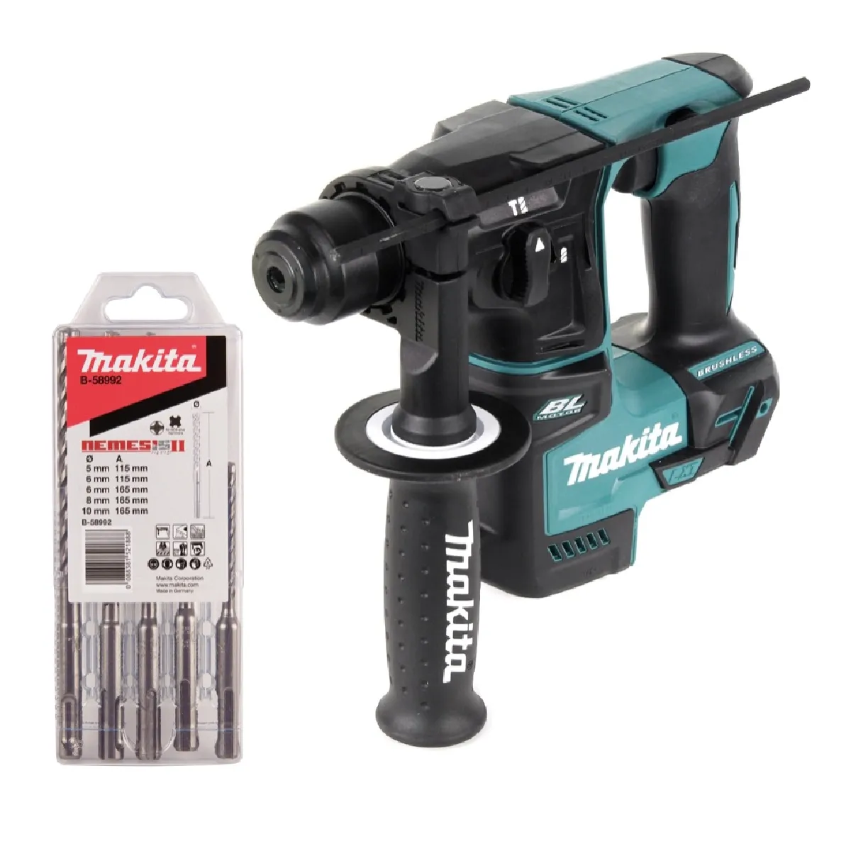Makita DHR 171 RAJ Marteau perforateur sans fil 18 V 1 20J SDS Plus Brushless + 2x batterie 2 0 Ah + chargeur + Makpac - vue 2