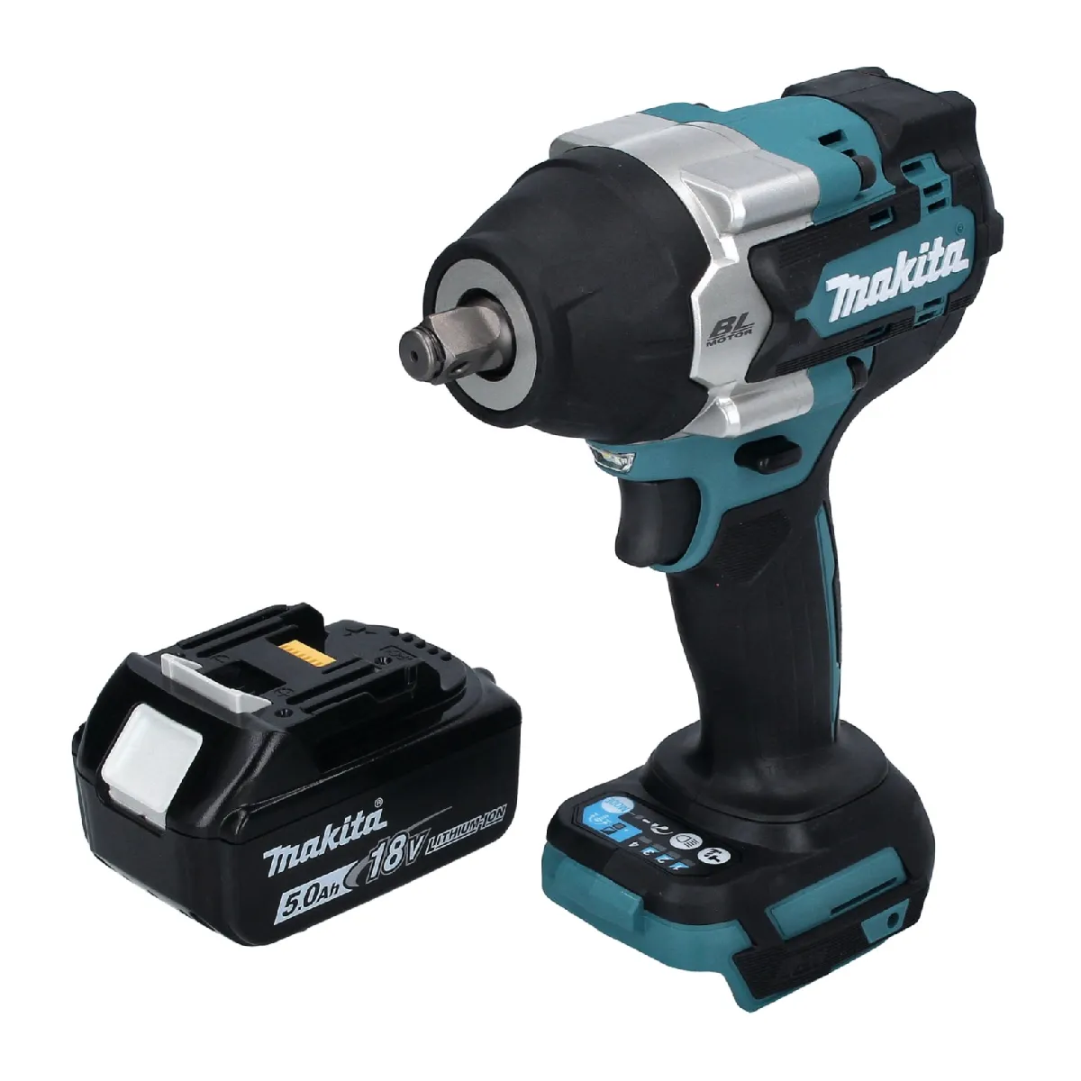 Makita DTW 700 T1 Visseuse à chocs sans fil 18 V 700 Nm 1/2 XPT brushless + 1x Batterie 5,0 Ah - sans chargeur