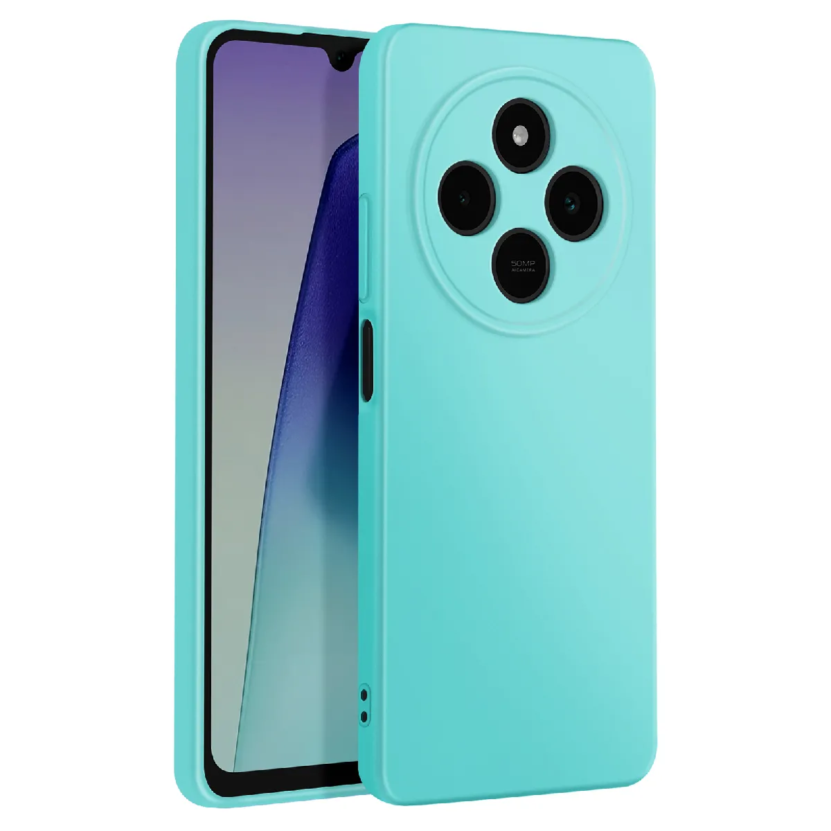 Avizar Turquoise Coque Pour Xiaomi Redmi 14C Semi-Rigide Soft-Touch Anti-Traces