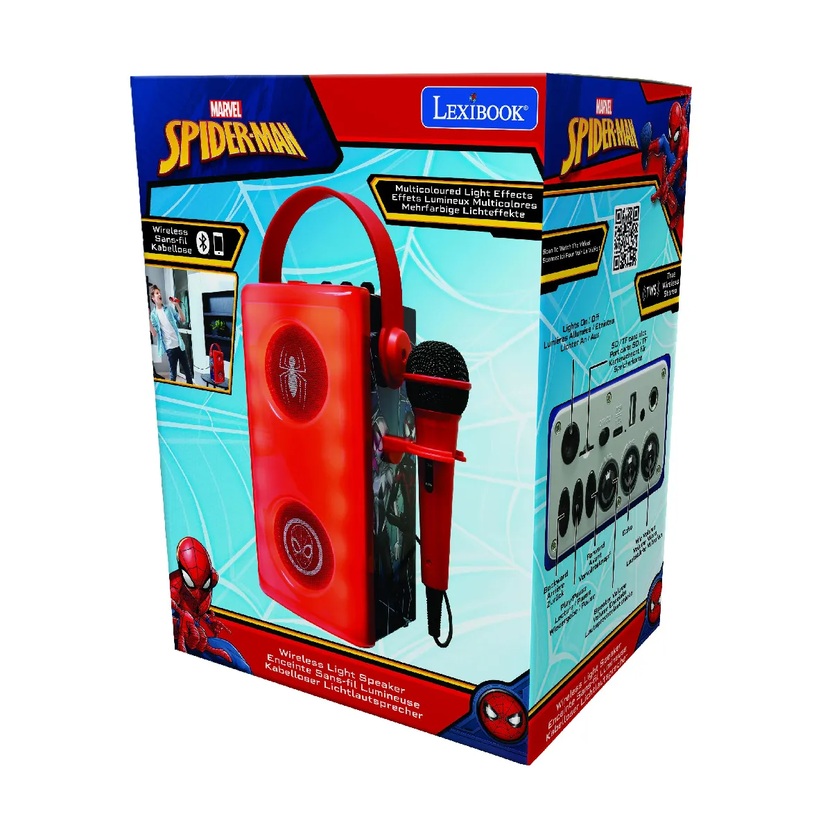 Lexibook Spiderman Enceinte Bluetooth avec veilleuse (NS02SP) au meilleur prix sur