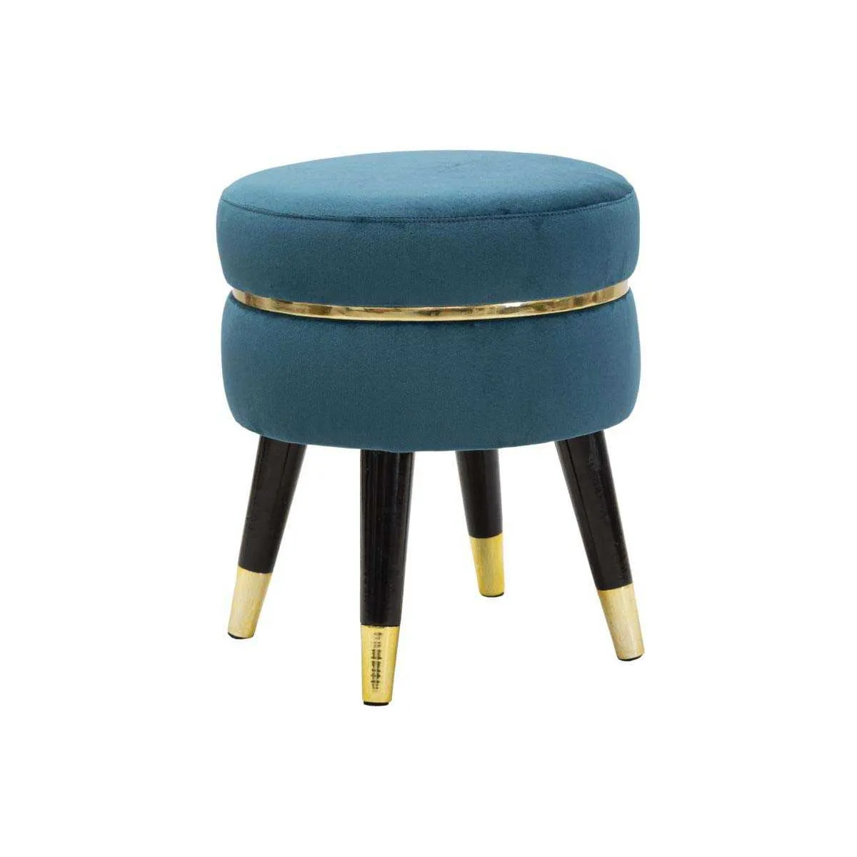 Mauro ferretti Tabouret bas tissu - Bleu Mauro ferretti Tabouret bas tissu - Bleu