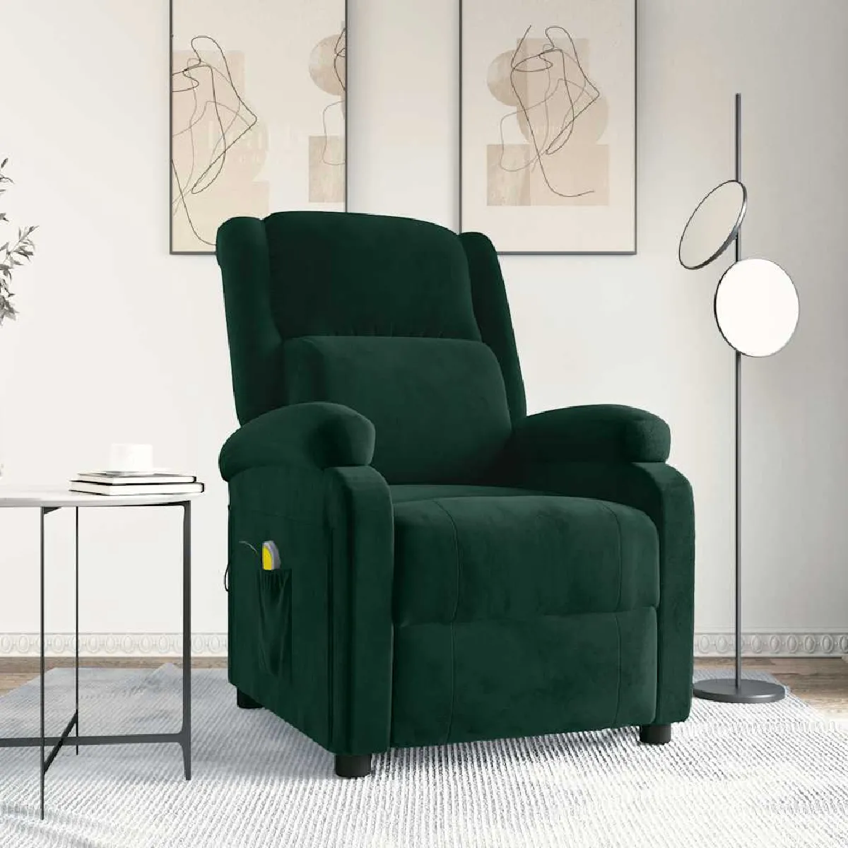 vidaXL Fauteuil de massage velours - vue 8
