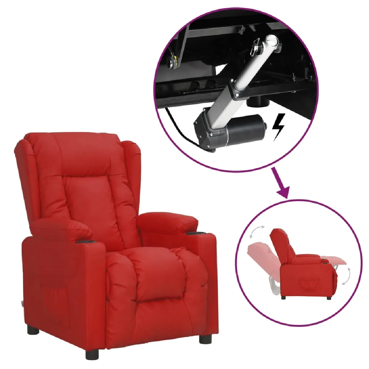 VIDAXL Fauteuil similicuir - vue 4