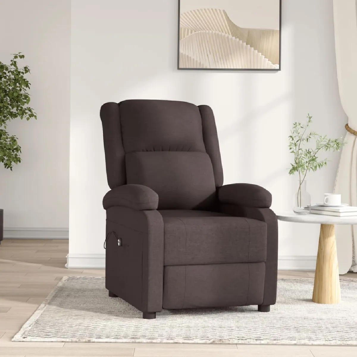 Non Communiqué Marron Fauteuil Inclinable Électrique Foncé Tissu - Image 3