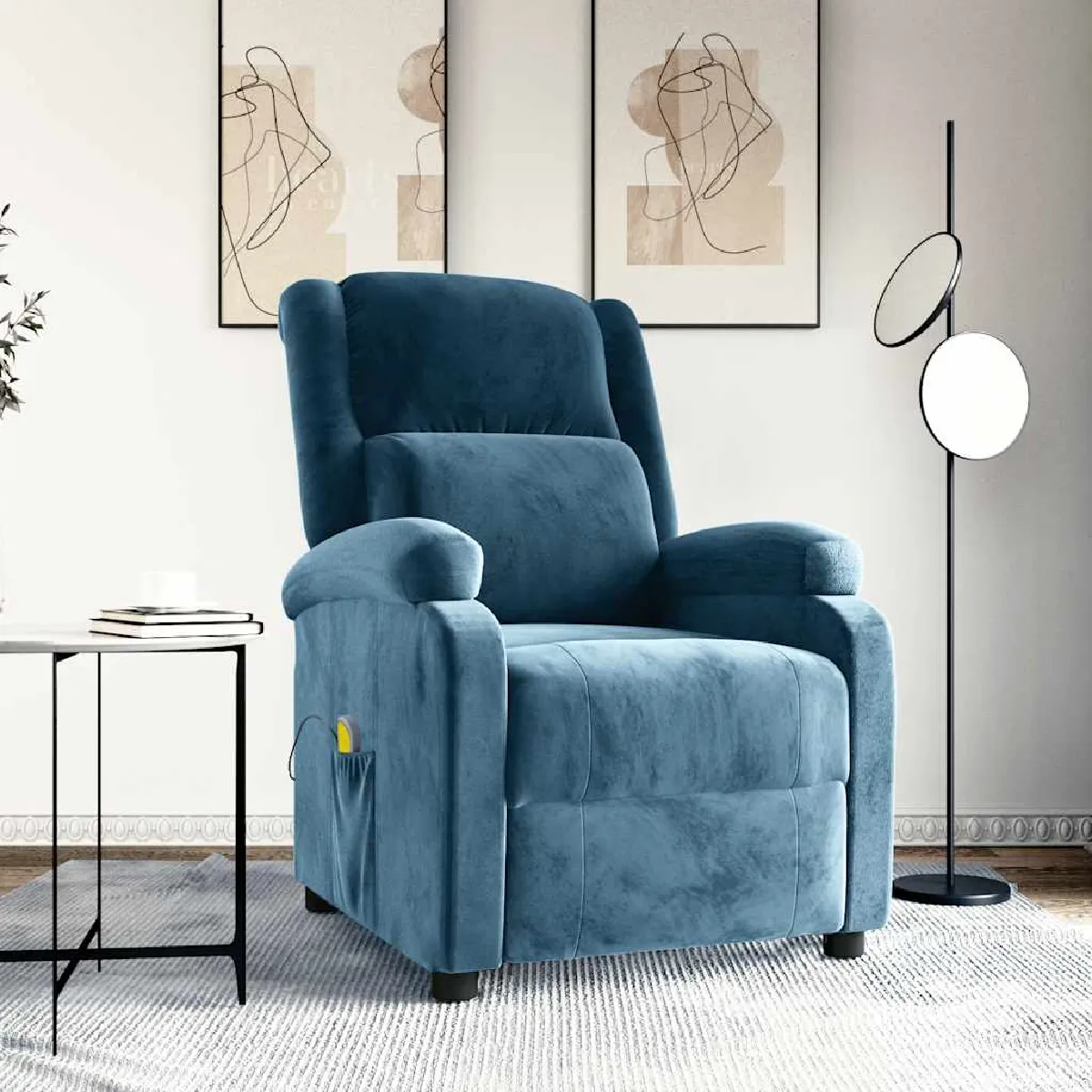 vidaXL Fauteuil de massage velours - vue 7