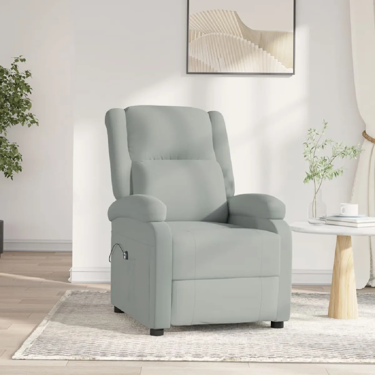 vidaXL Fauteuil Inclinable Électrique Jaune Velours - vue 4