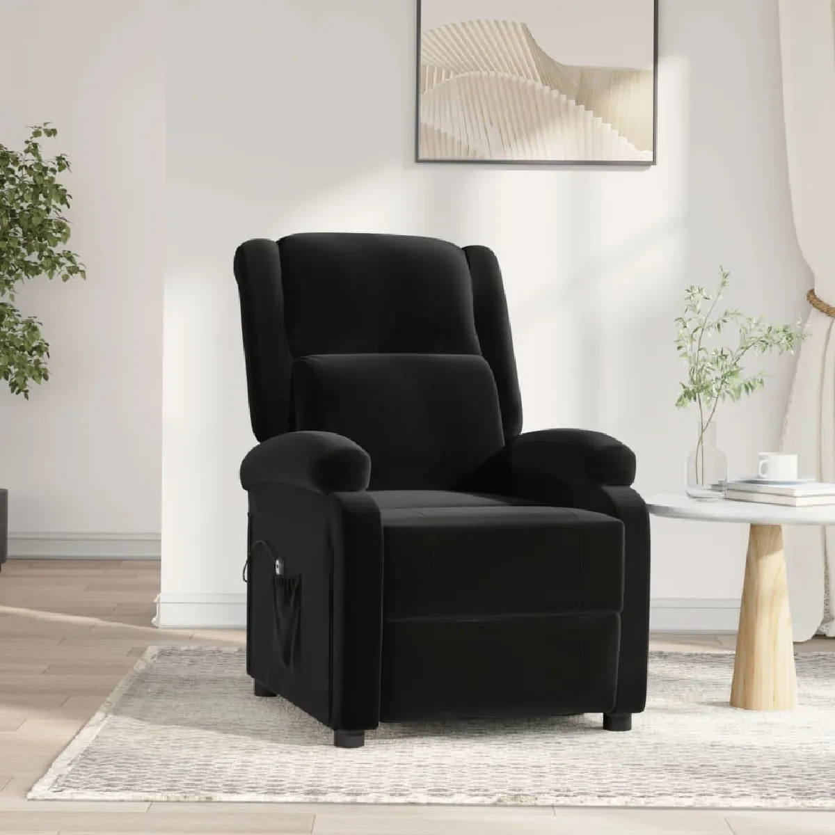vidaXL Fauteuil Inclinable Électrique Jaune Velours - vue 5