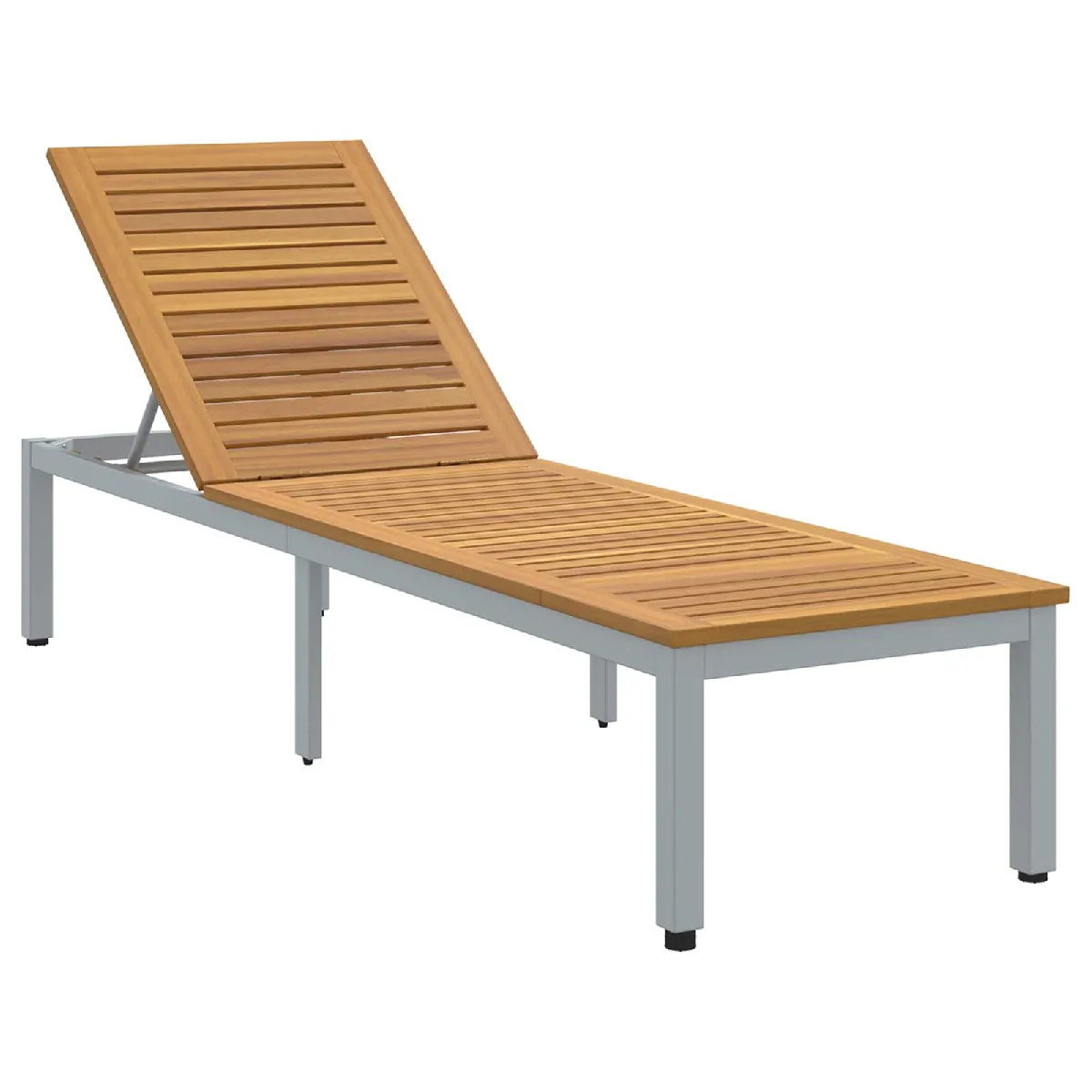 vidaXL Chaise Longue 200x55x35 cm Bois de Teck Massif