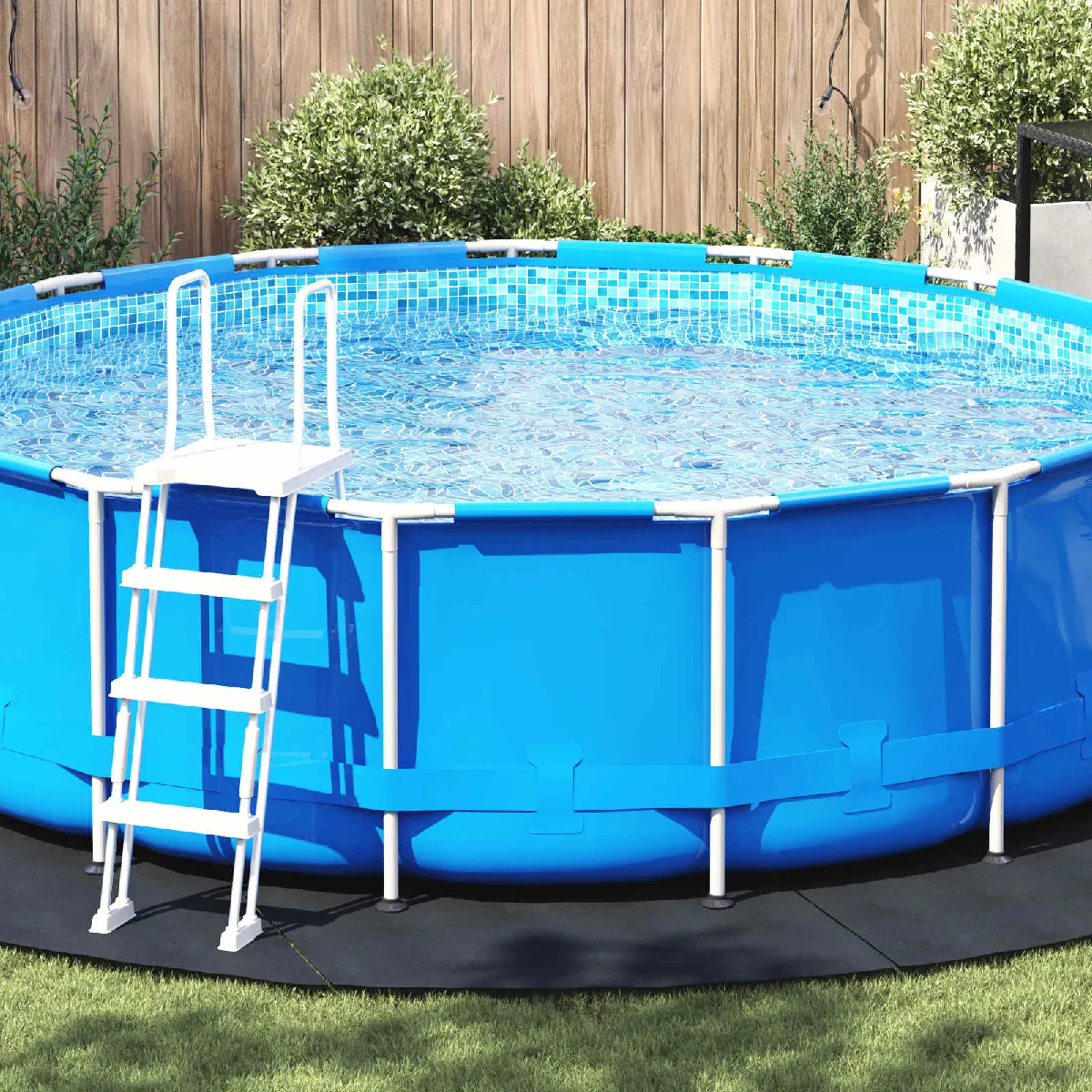 vidaXL Couvre piscine rond Plastique Ø 458 cm Couvre piscine Rond