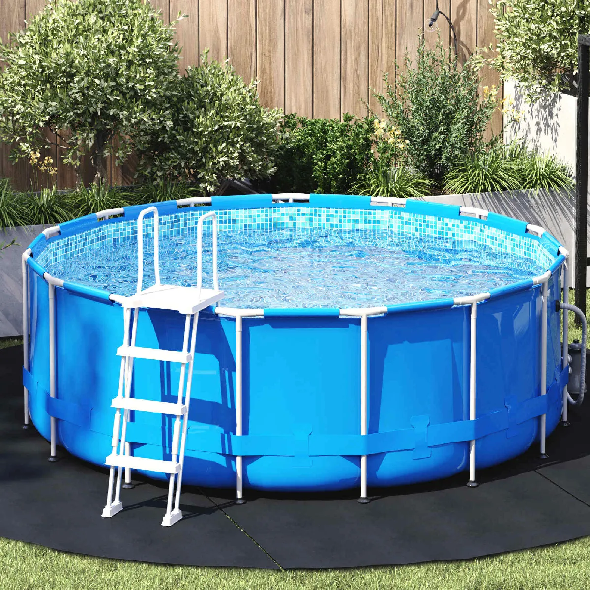 vidaXL Couverture de piscine ronde Polyéthylène Ø 306 cm