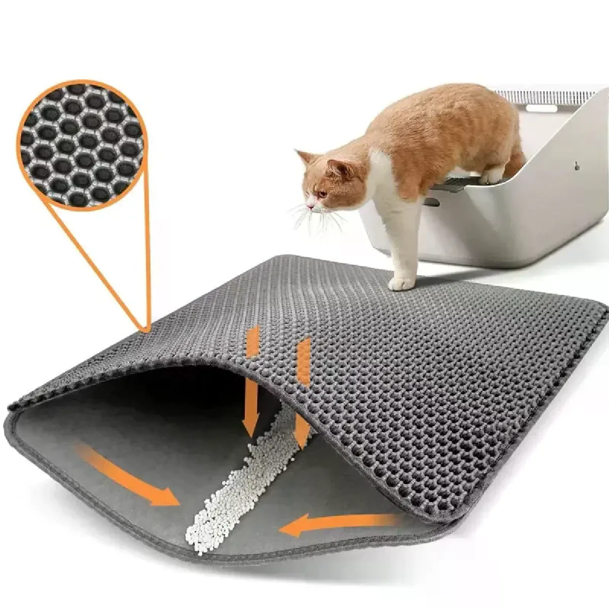 Meilleurs prix pour Tapis de Litière Chat XXL 60x90cm – Double Couche Imperméable et Antidérapant
