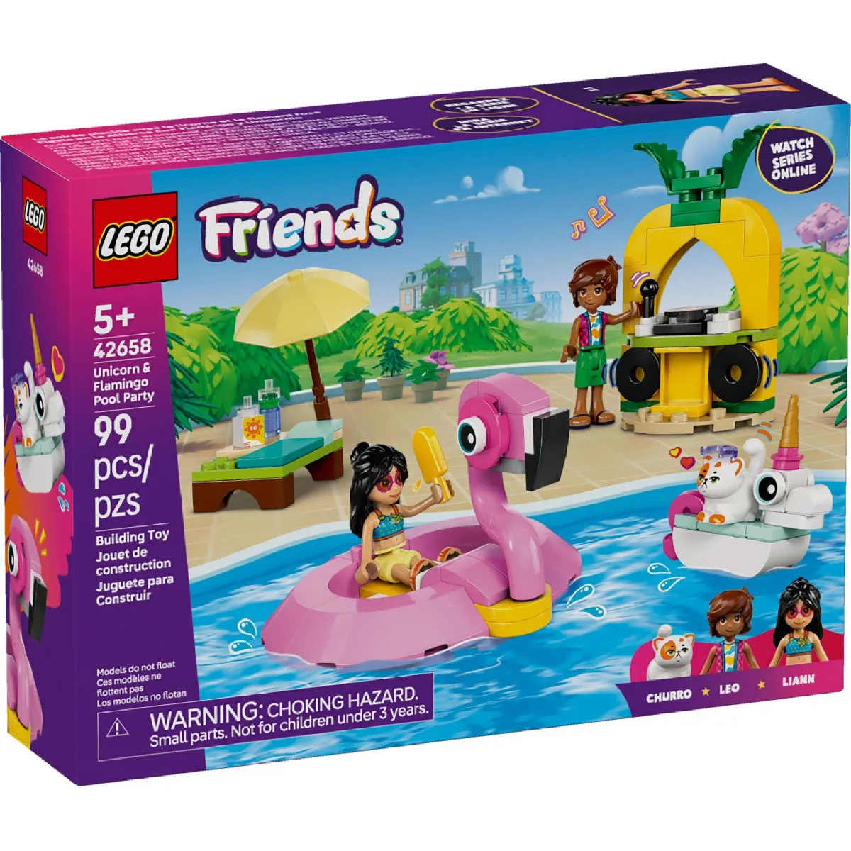 LEGO® Friends 42658 Fête dans la piscine avec les bouées licorne et flamant