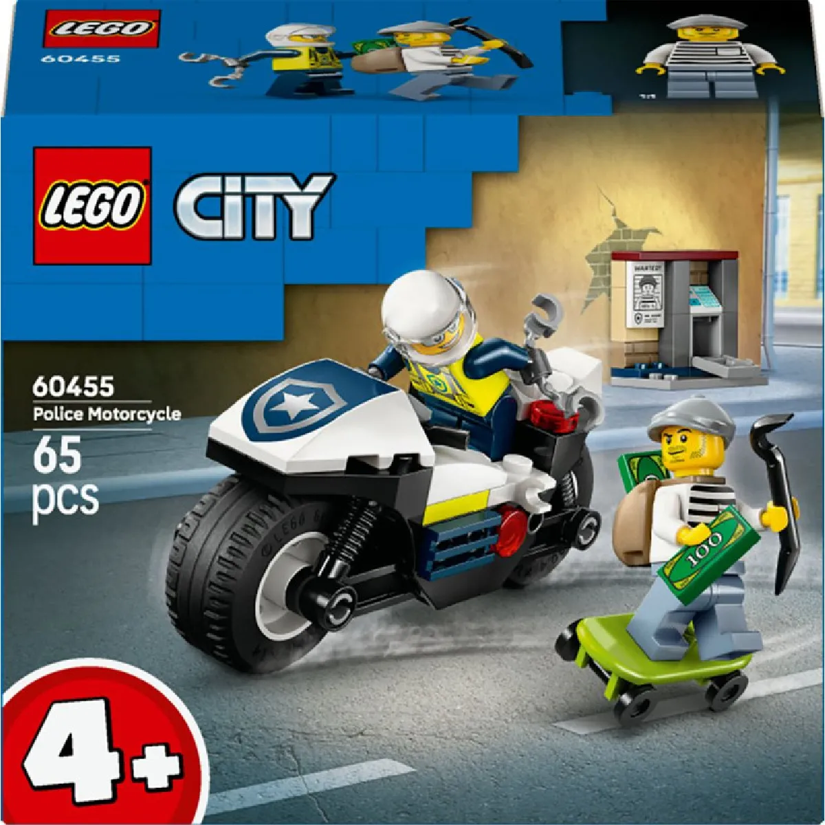 LEGO® City 60455 La course poursuite en moto de police