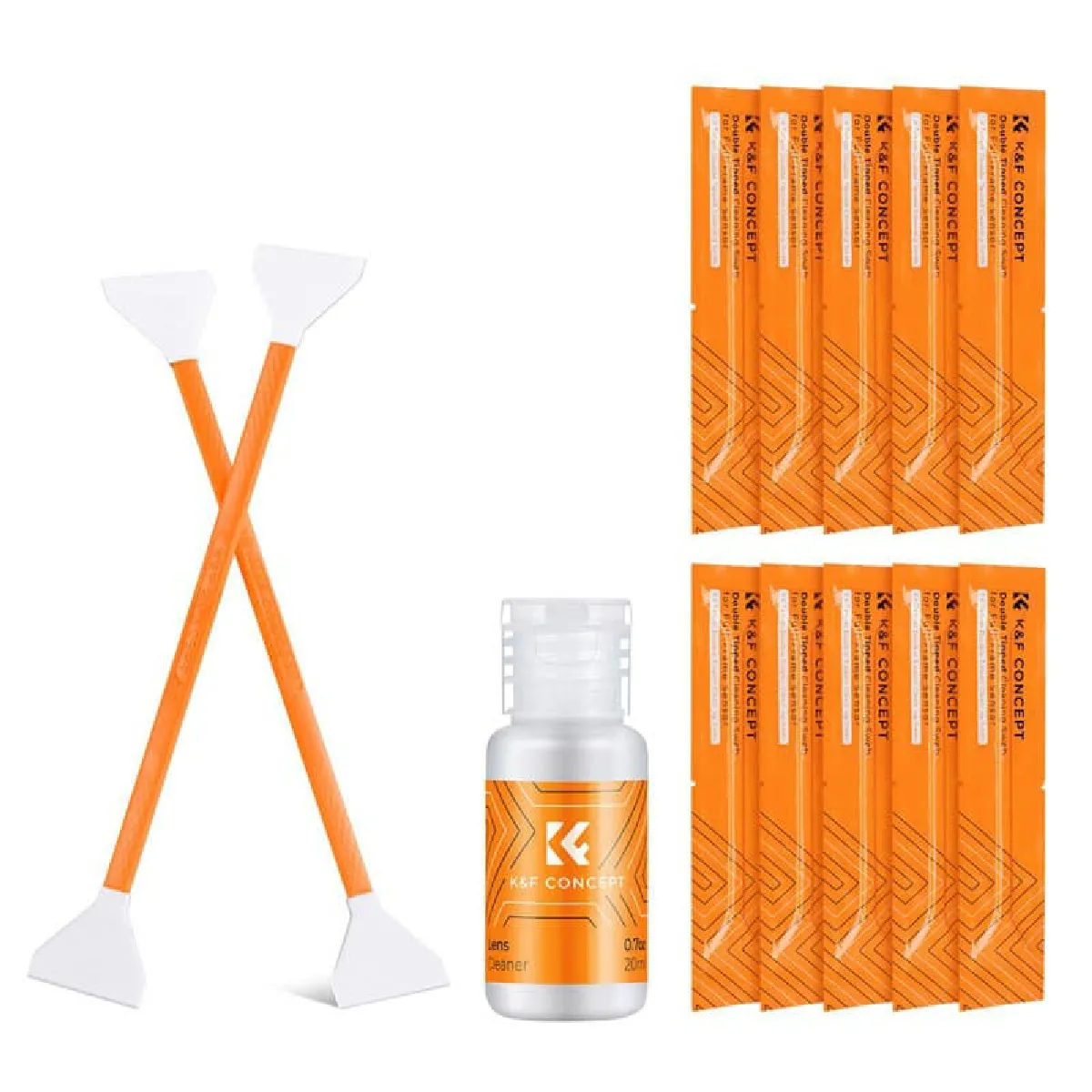 K&F Concept K&F Kit 10 Batonnets 24 Mm + 1 Solution De Nettoyage 20Ml