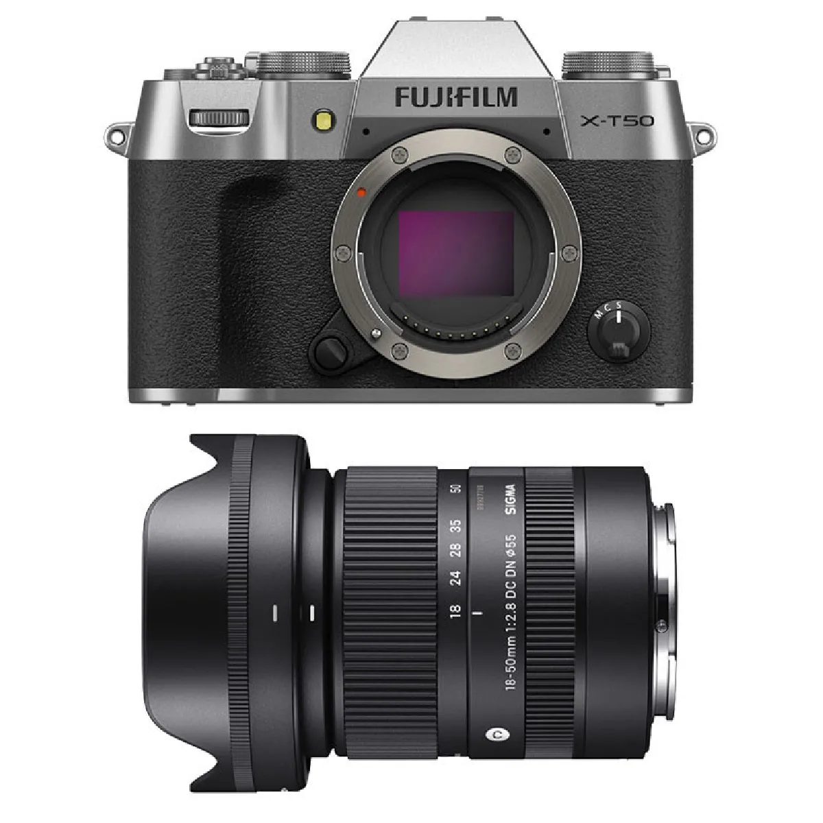 FUJIFILM X-T50 Silver + SIGMA 18-50