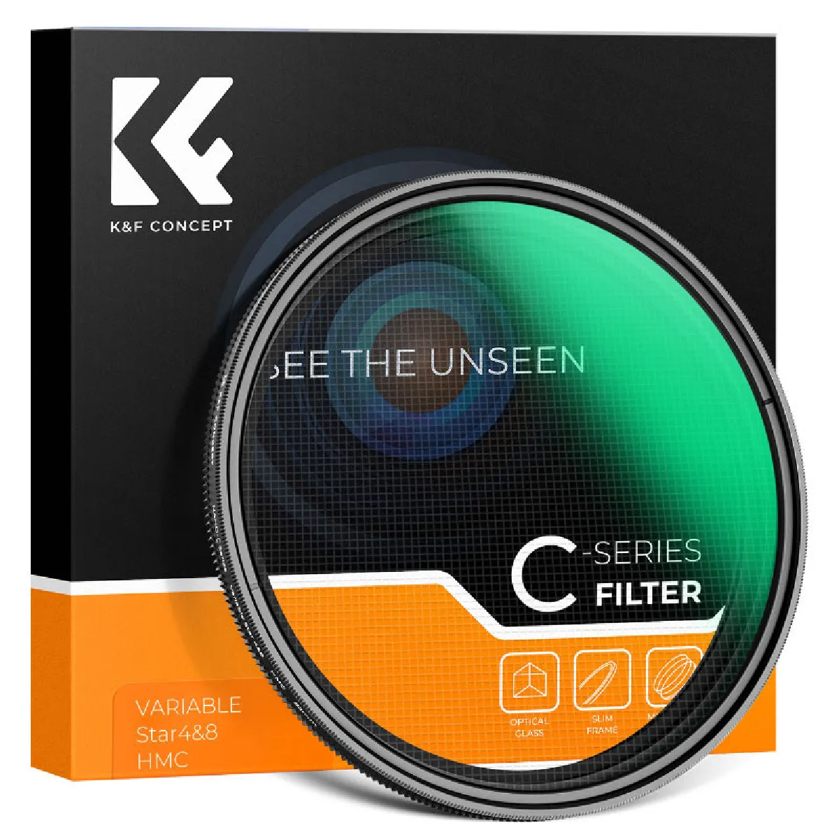 K&F Concept K&F Filtre Nano C 4-8 Line Star Light 58Mm