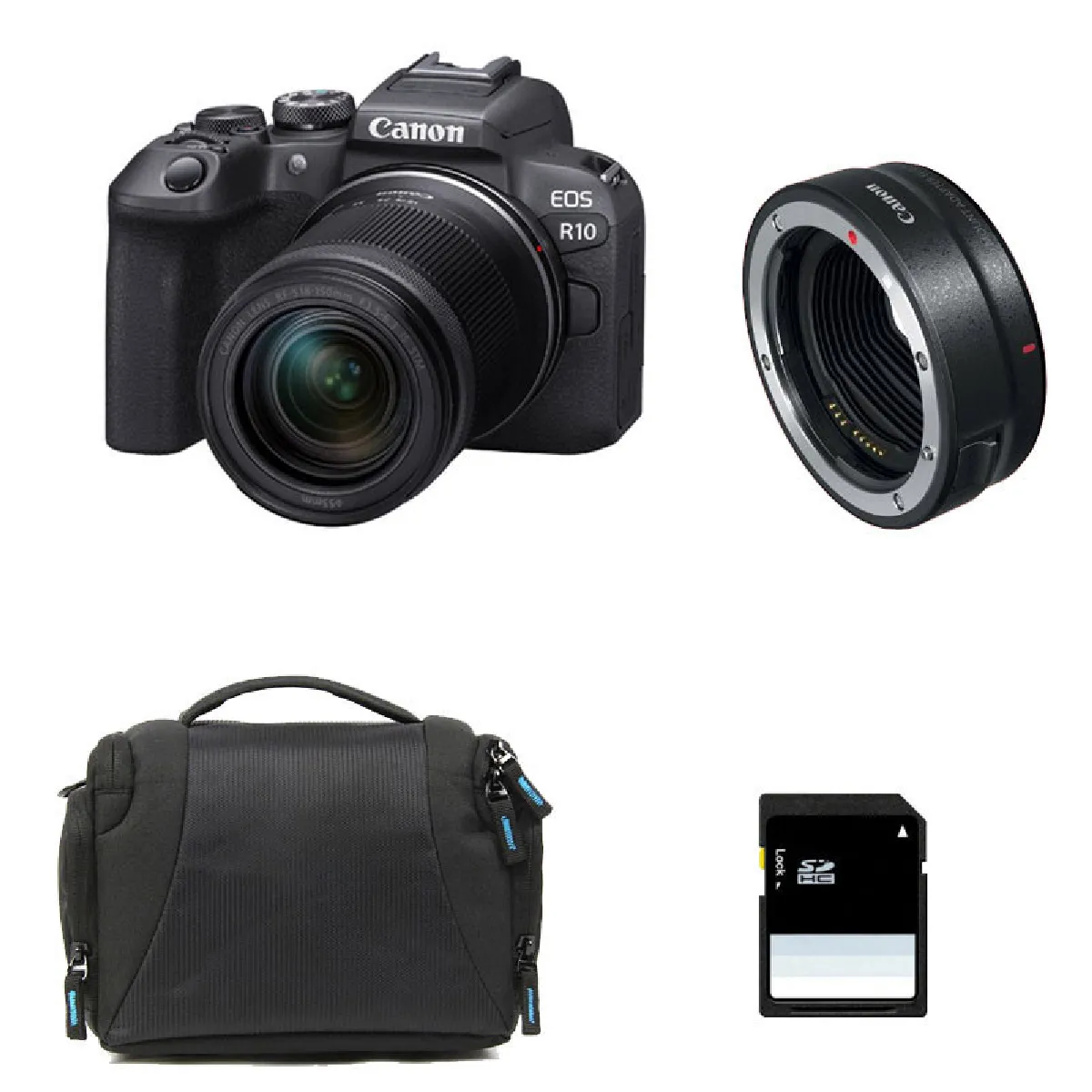 CANON EOS R10 + RF 18 150mm F3.5 6.3 IS STM + Sac + Carte SD 8 Go + Bague EF EOS R Neuf - vue 2