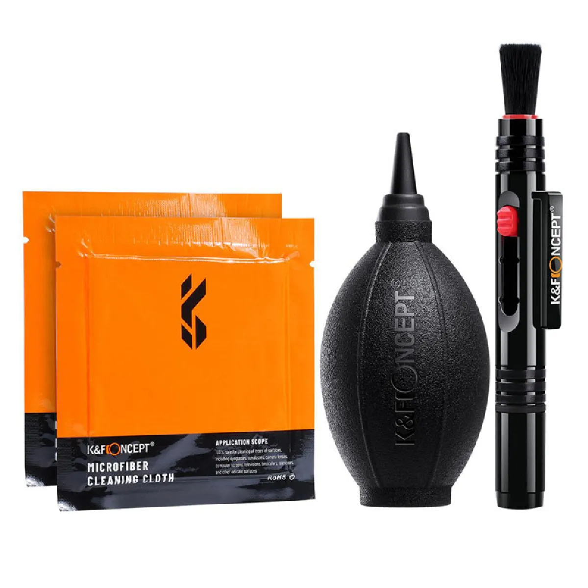 K&F Concept K&F Kit 3 En 1 (Poire À Air + Stylo De Nettoyage + Chiffon De Nettoyage En Microfibre)