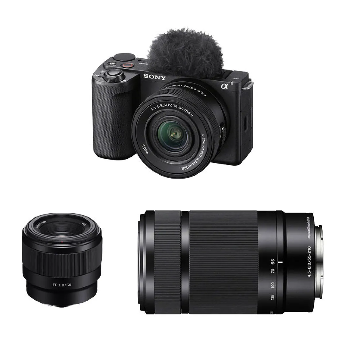 SONY ALPHA ZV E10 II + 16 50 + 55 210 + 50mm Neuf