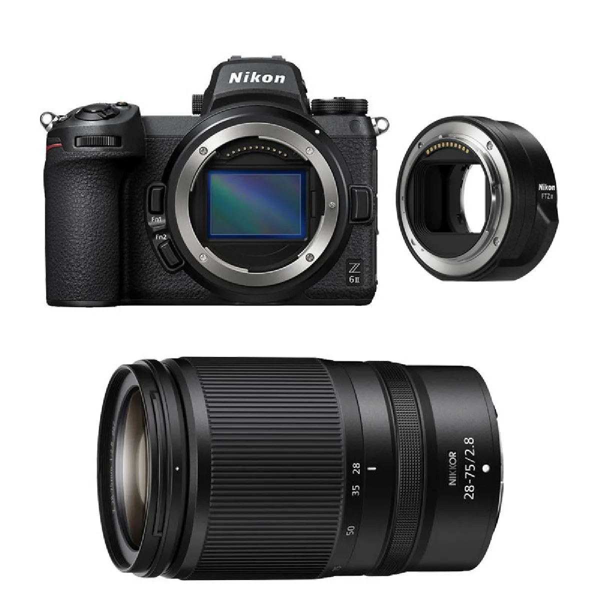 Appareil Photo Hybride Nikon Z6 II + Objectif Z 28-75mm f/2.8 + FTZ II Adaptateur – 24.5 Mpixels - vue 3