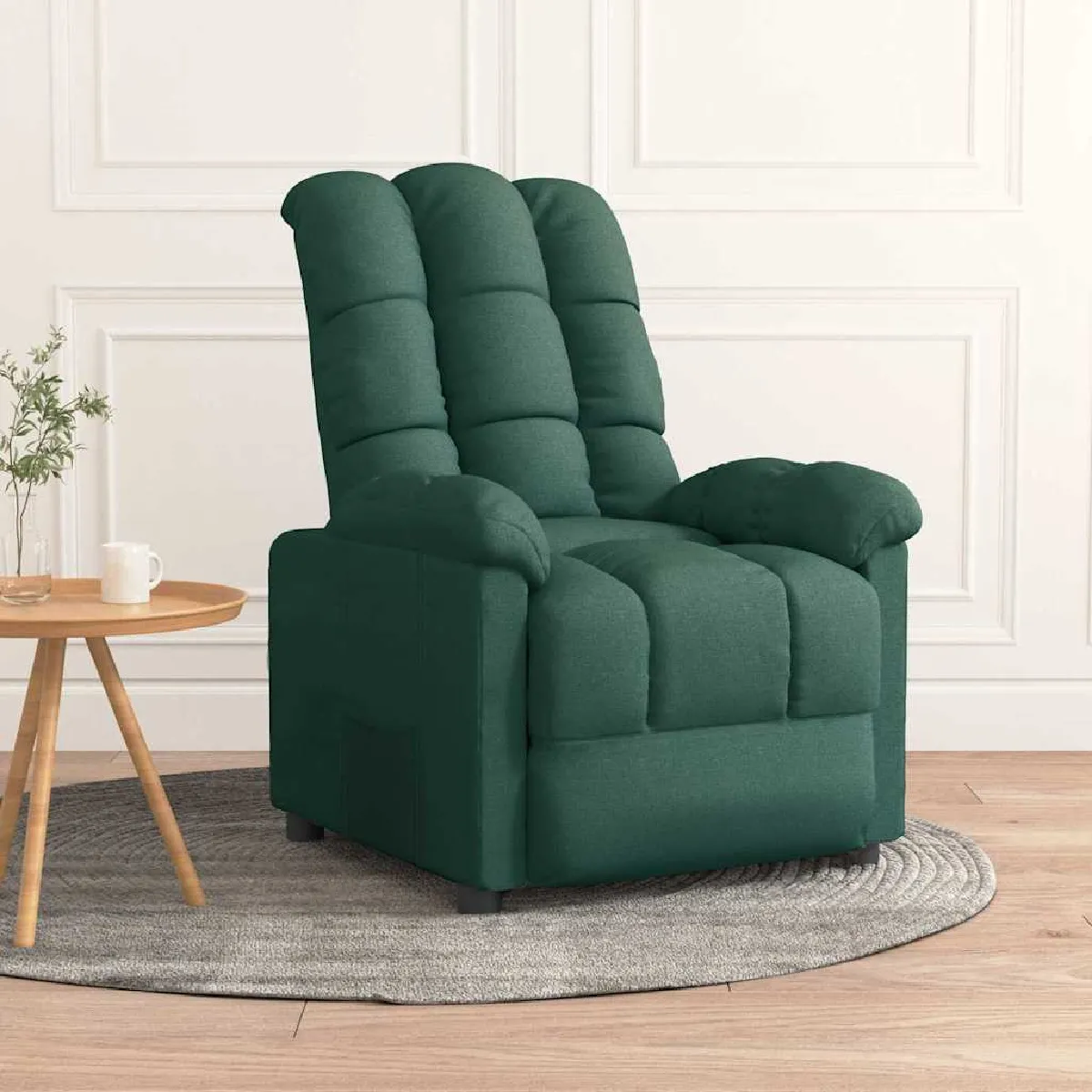 Vidaxl Vert Fauteuil Inclinable Foncé Tissu