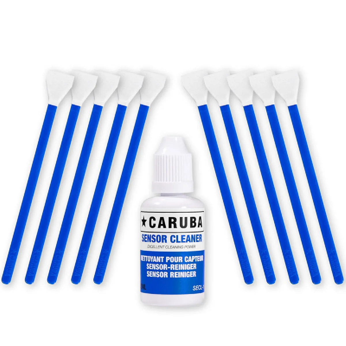 Caruba Batonnet De Nettoyage Aps-C (10 Swabs 16Mm + Cleaning Fluid 30Ml)