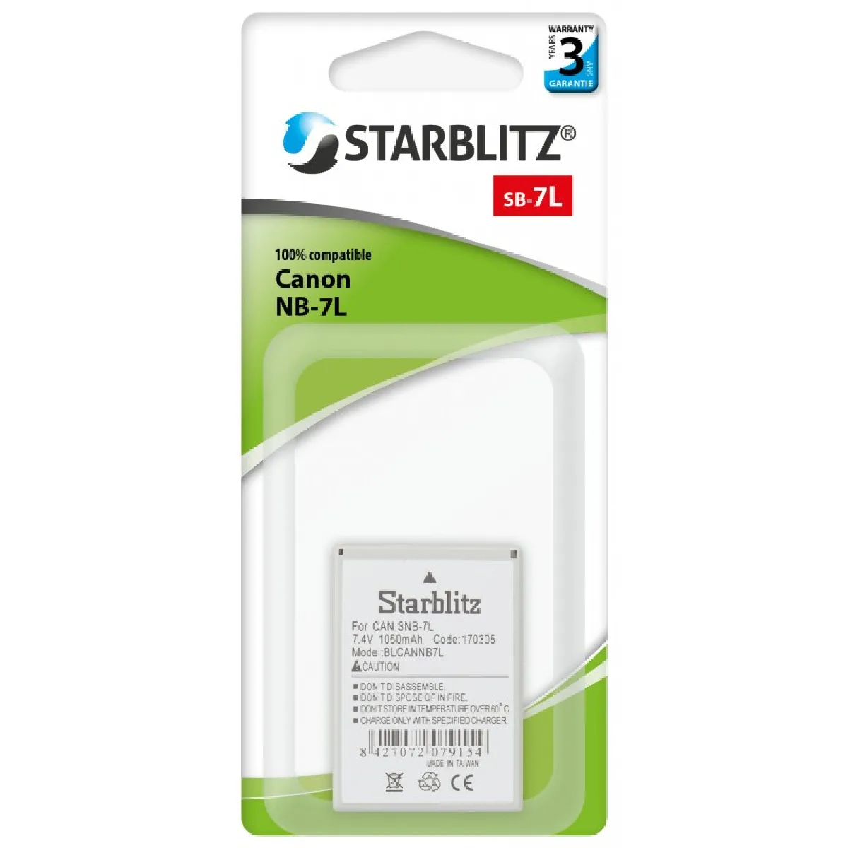 Starblitz Batterie Photo Pour Canon Nb-7L - 1050 Mah - 7,4 V